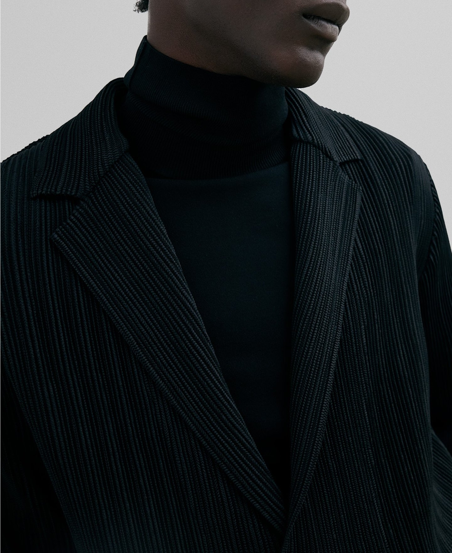 Blazer crinkle negro hombre image number 3