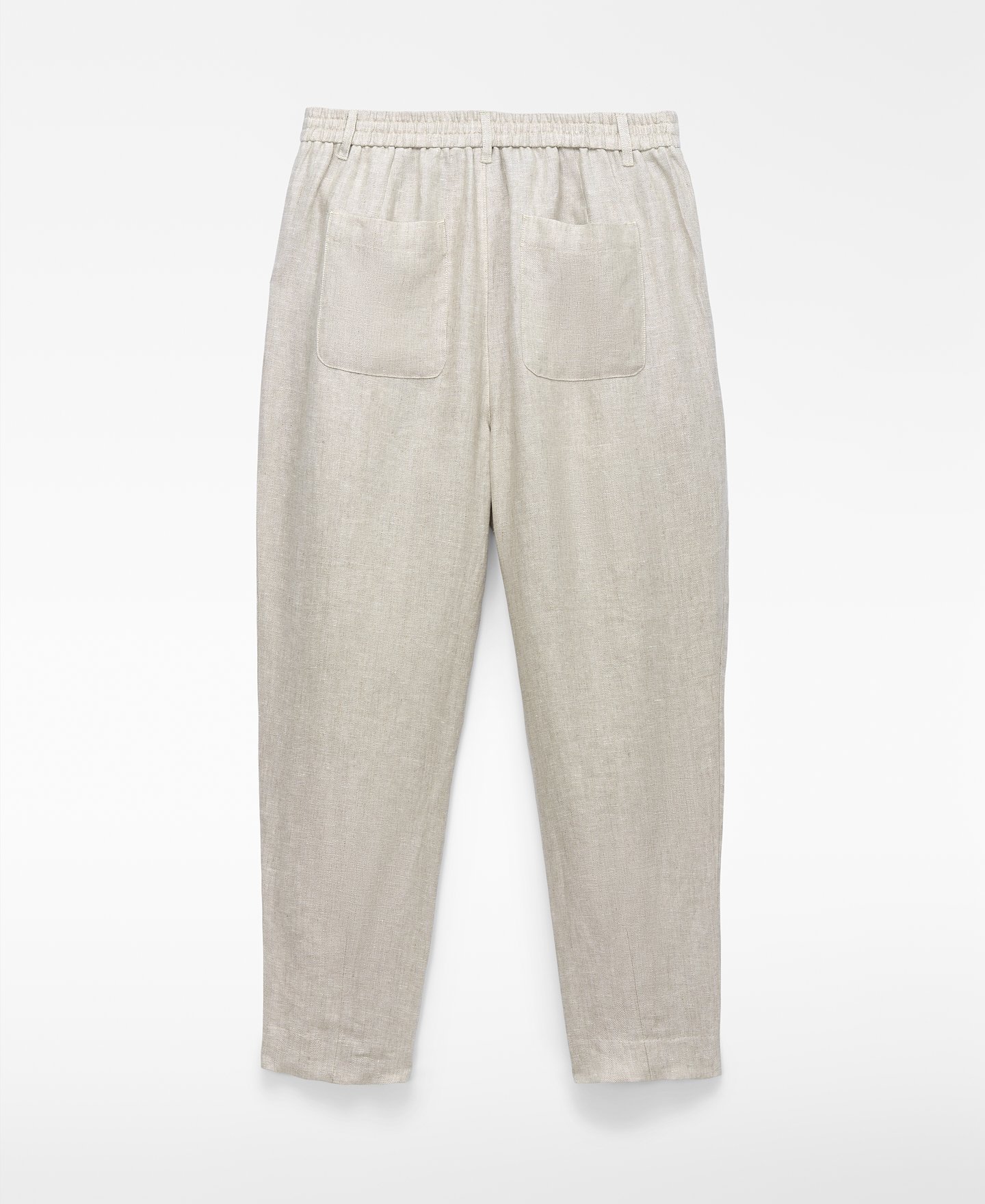 European linen semi-jogger trousers image number 5