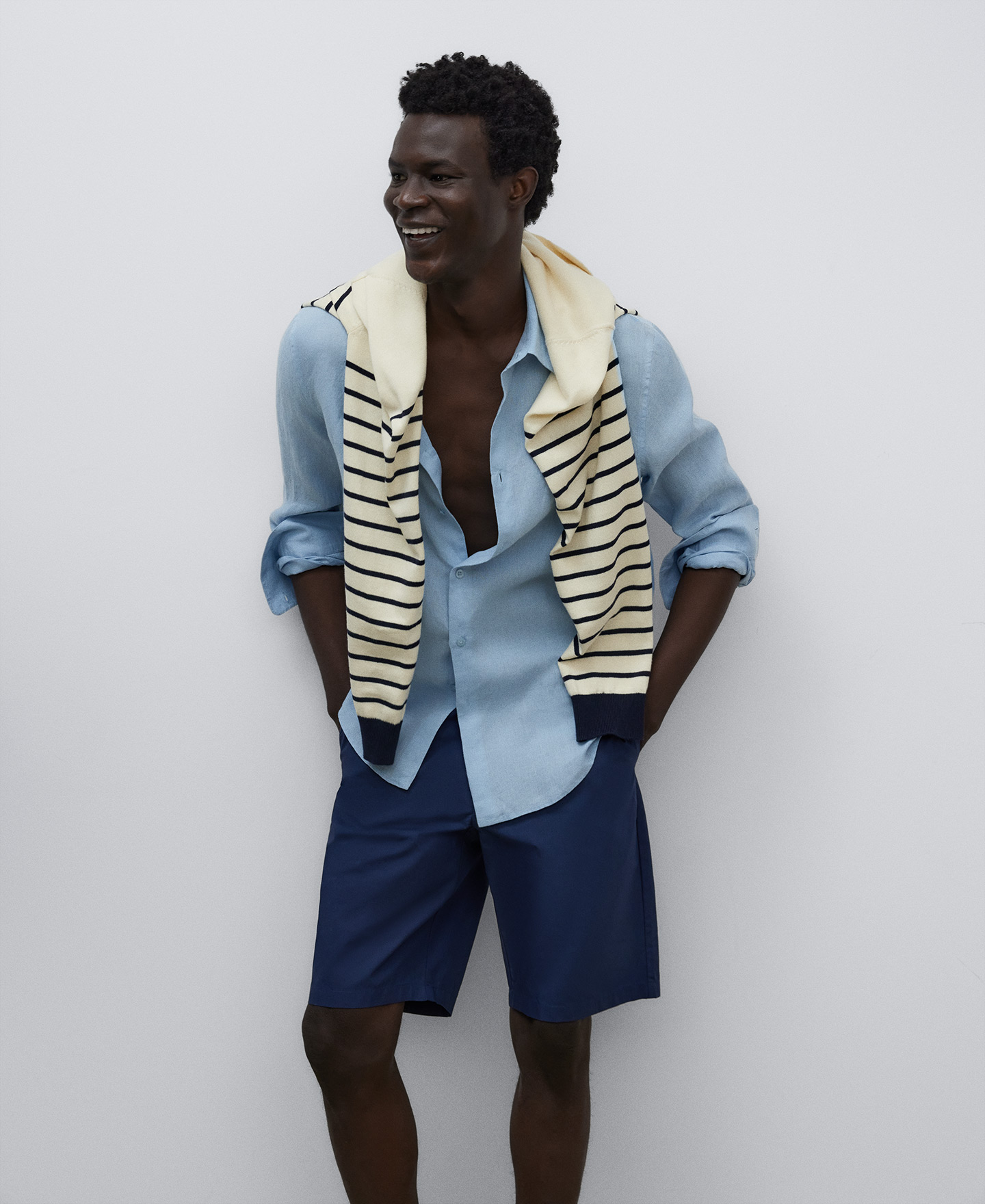 Bermuda en popeline de coton pour homme image number 3