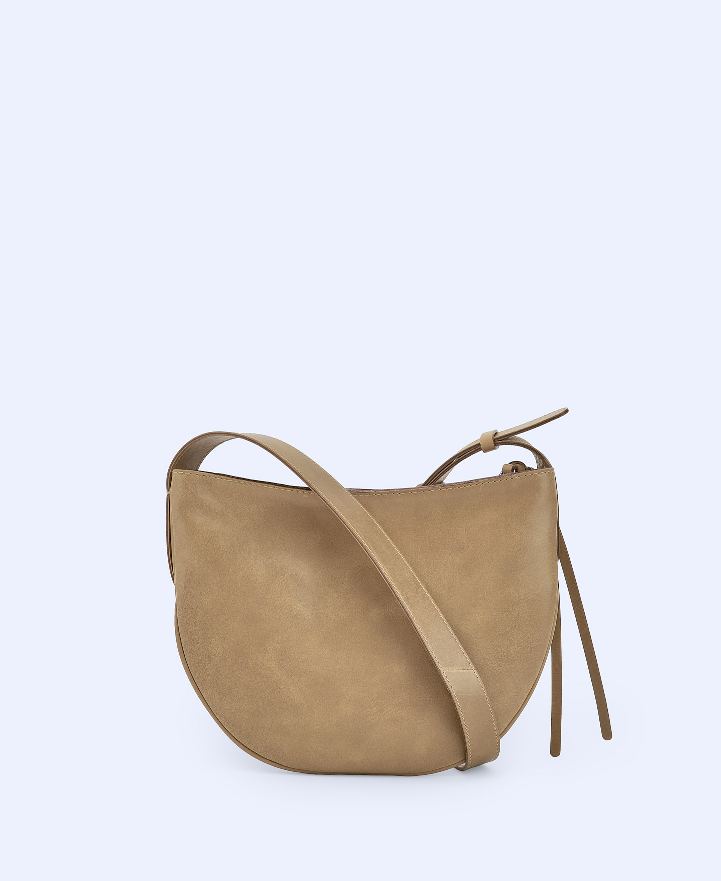 Medium responsible leather hobo bag image number 1