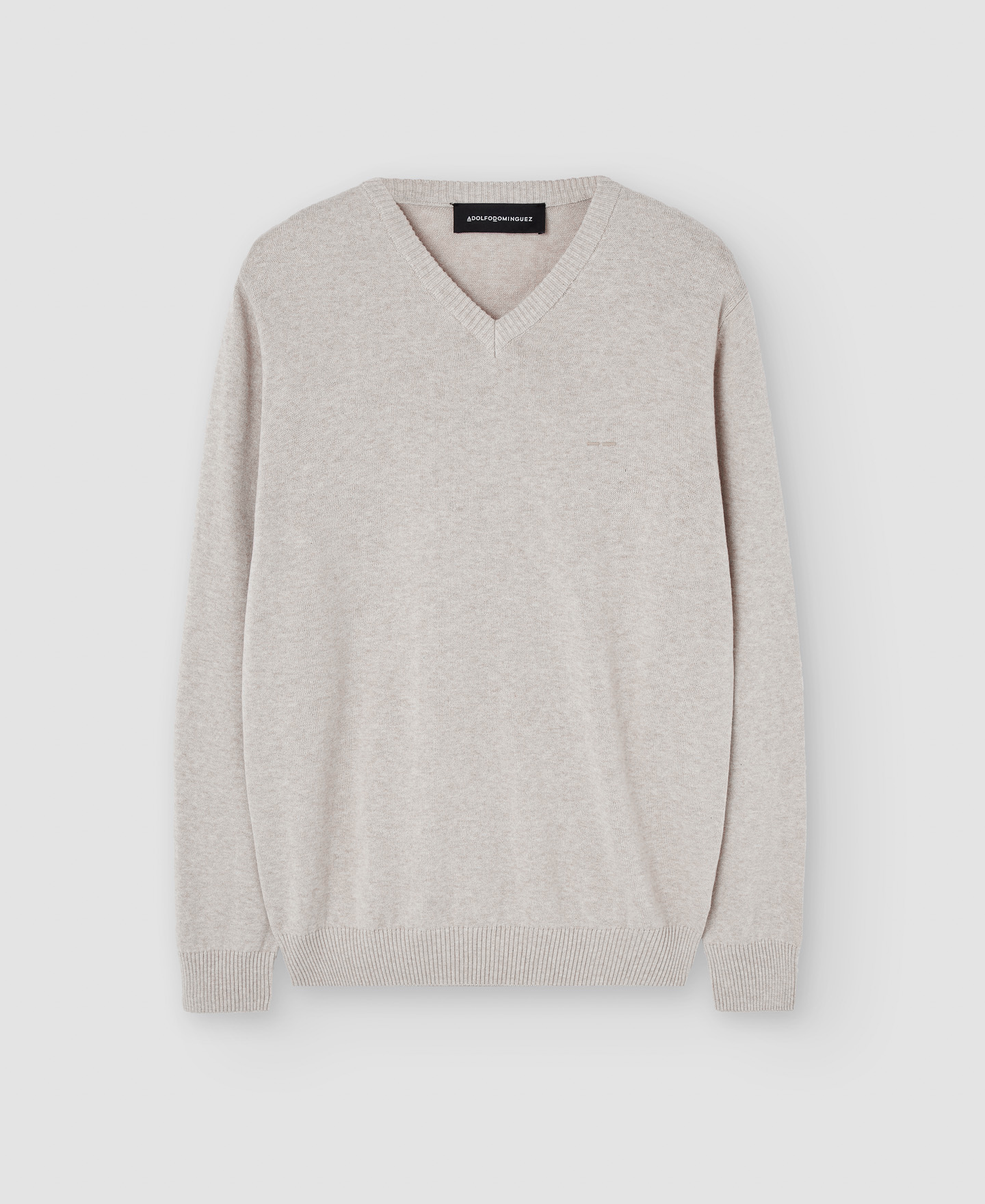 Cotton and wool V-neck sweater image number 4