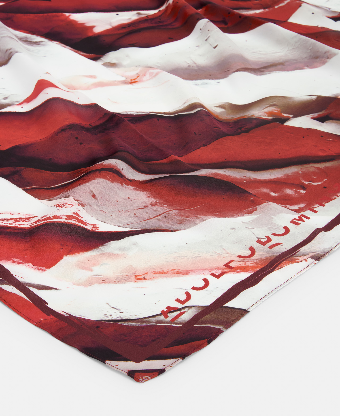 Square scarf with overlapping leaves image number 2