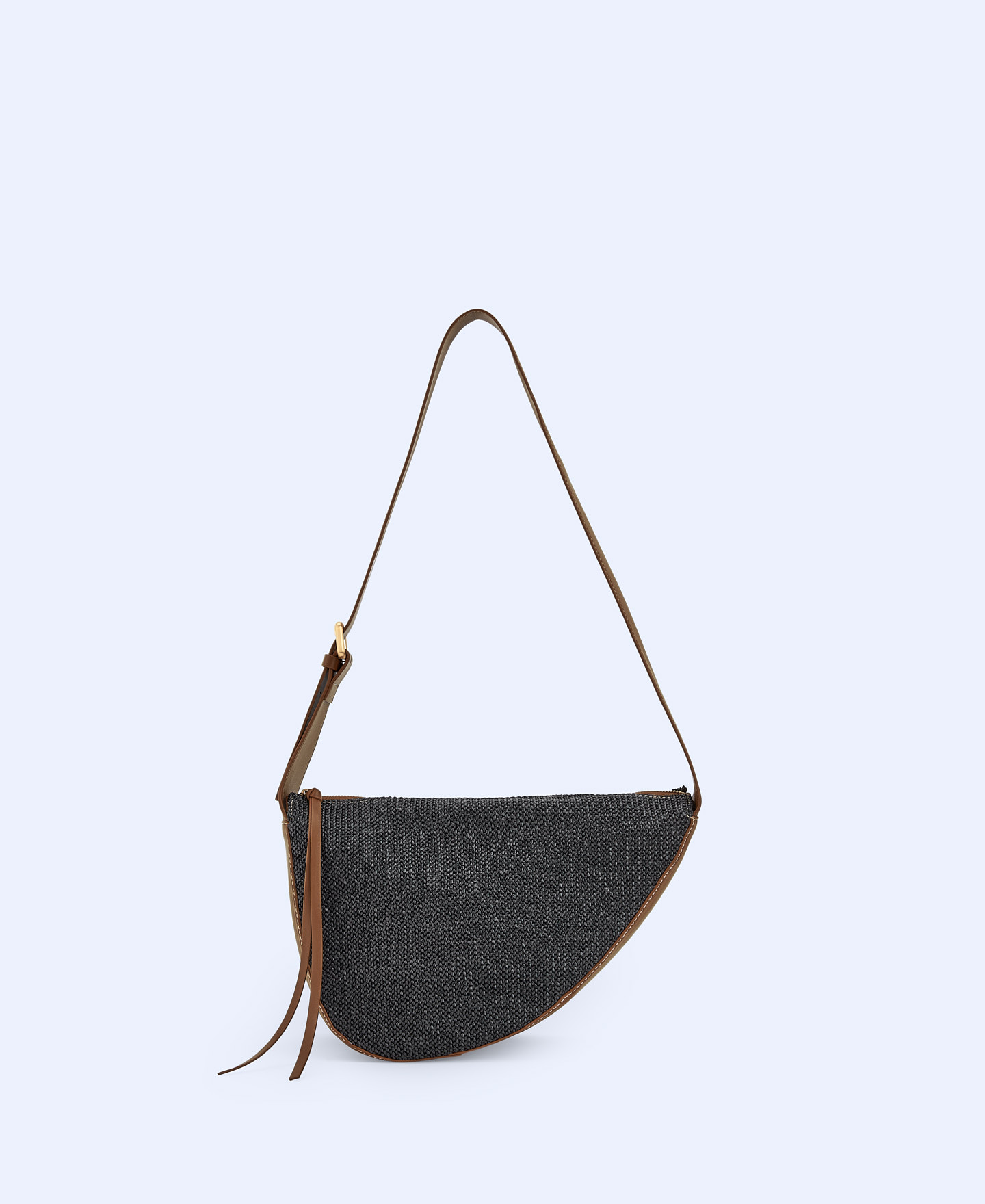 Braided fabric medium shoulder bag image number 0
