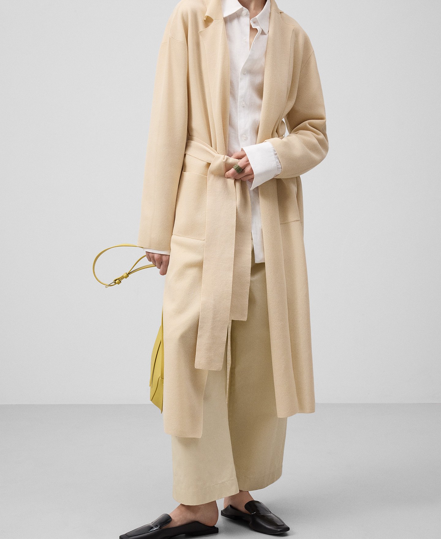 Knit long jacket woman image number 3