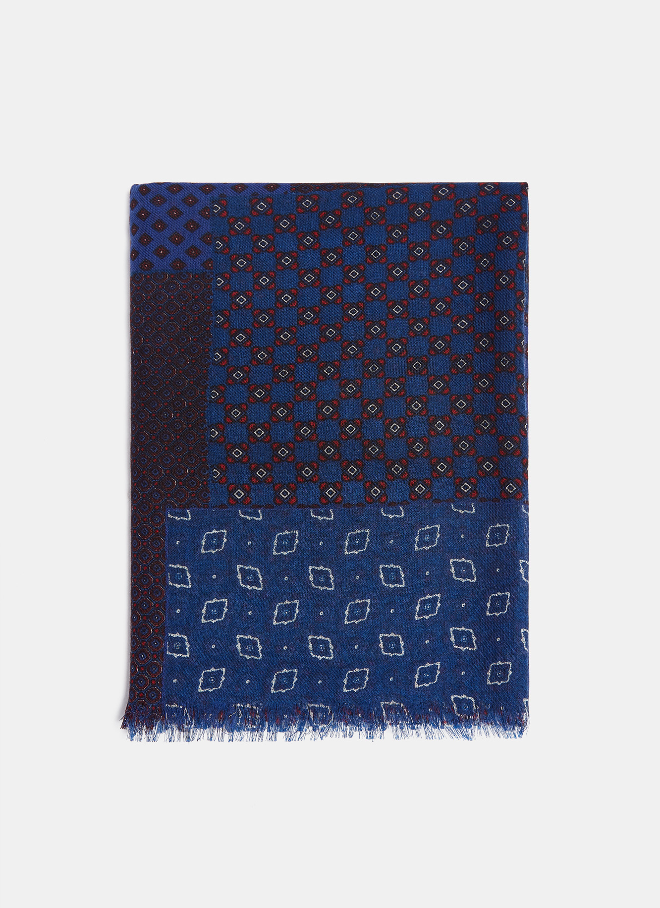 Foulard con print patchwork image number 0