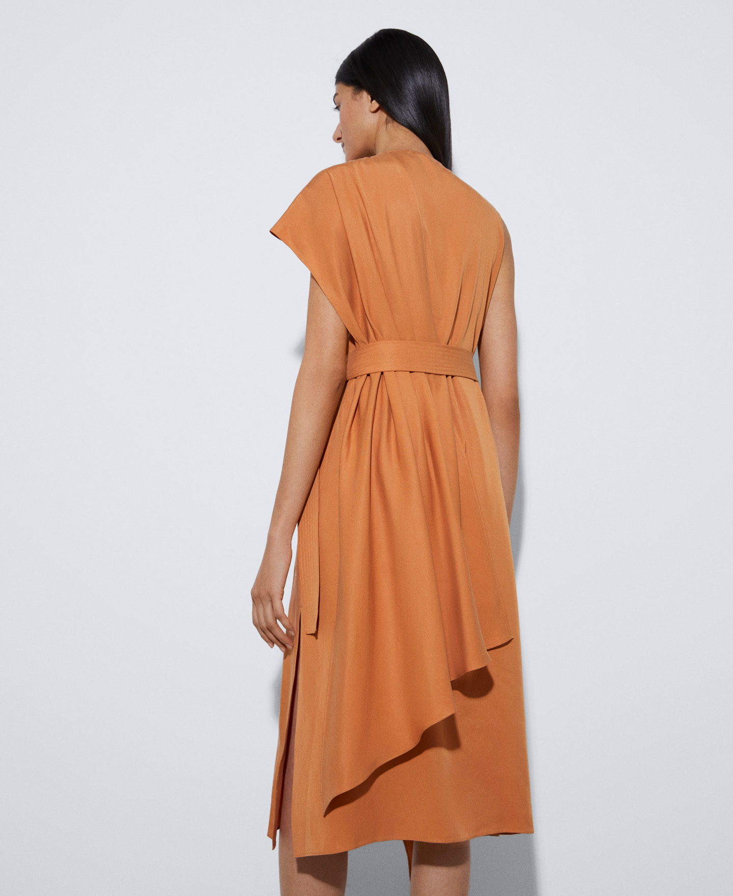 Draped tencel™ Lyocell™ dress image number 2