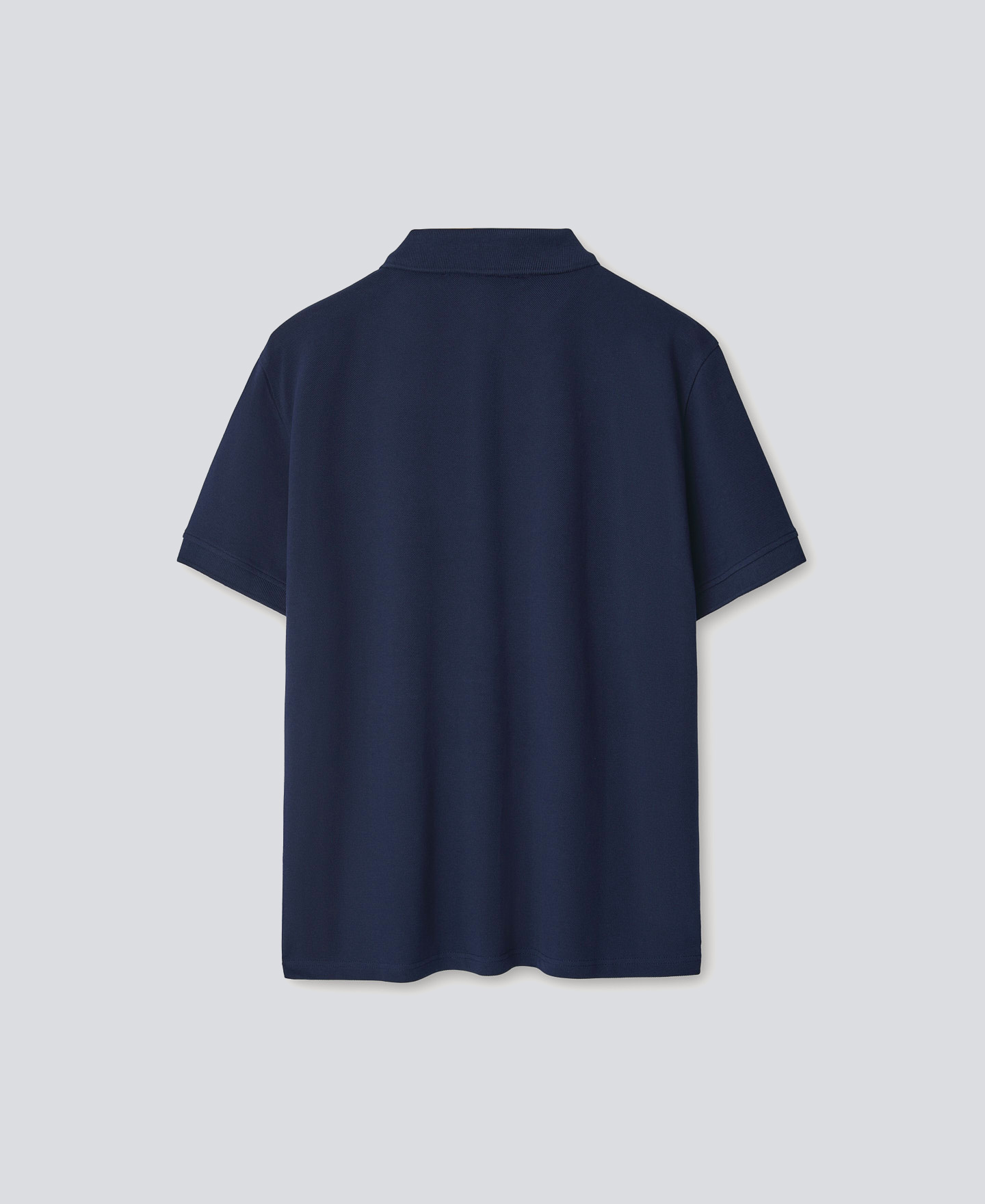 Polo piqué azul-marinho em algodão para homem image number 5