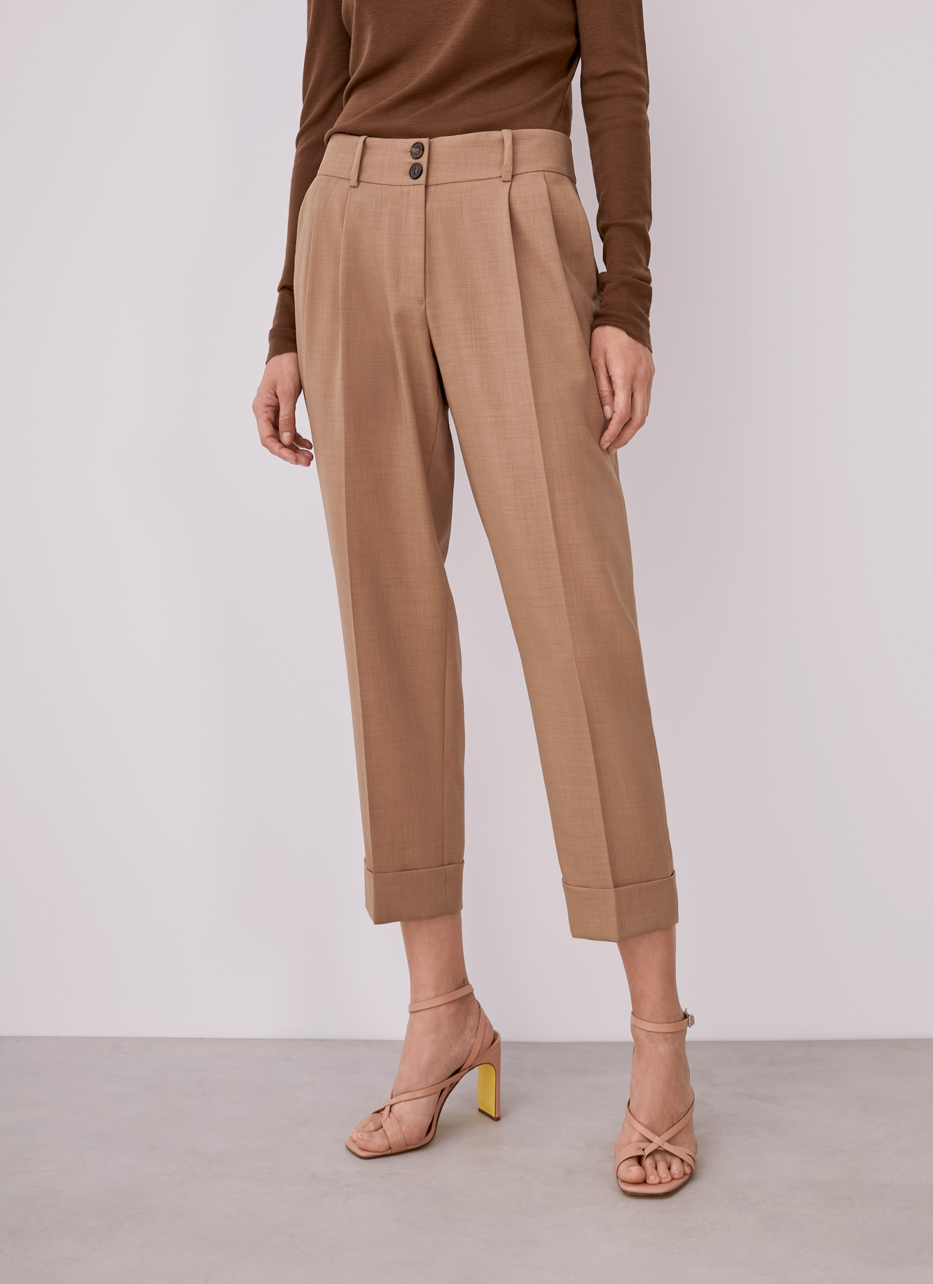 Carrot fit elastic trousers image number 0