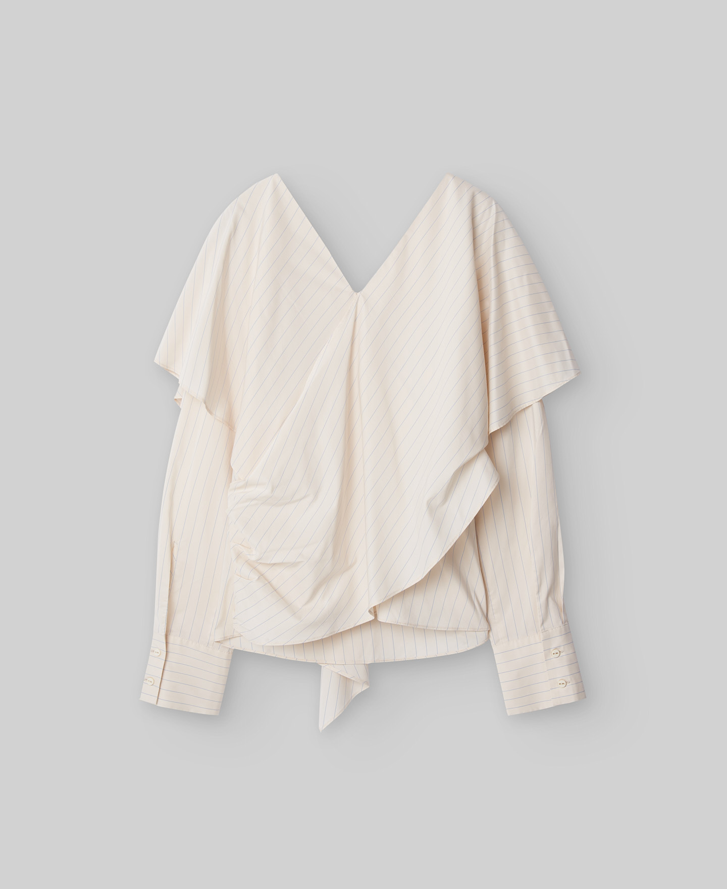 Blusa cuello chal rayas mujer image number 5