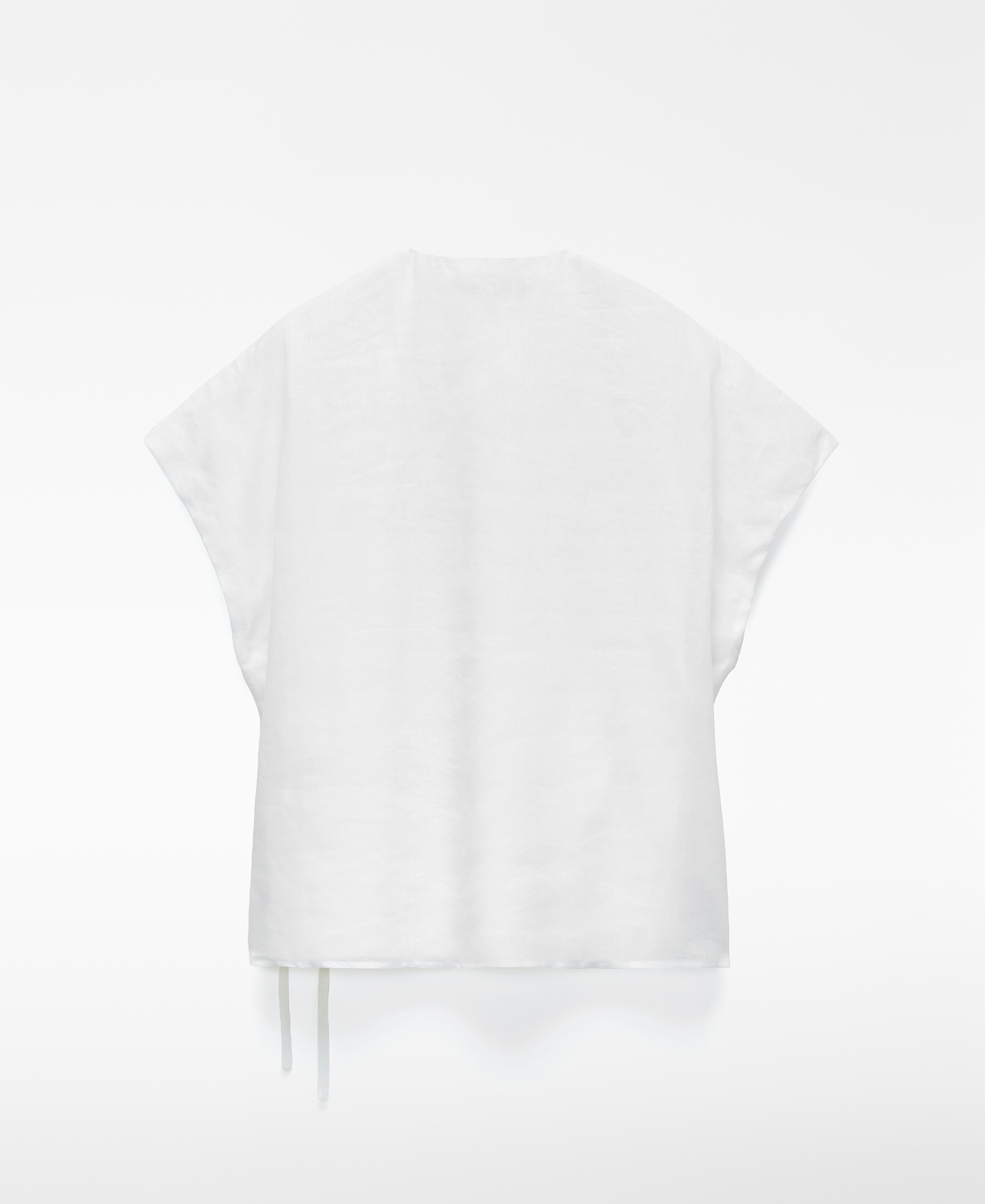 Ramie wrap pleated top image number 5