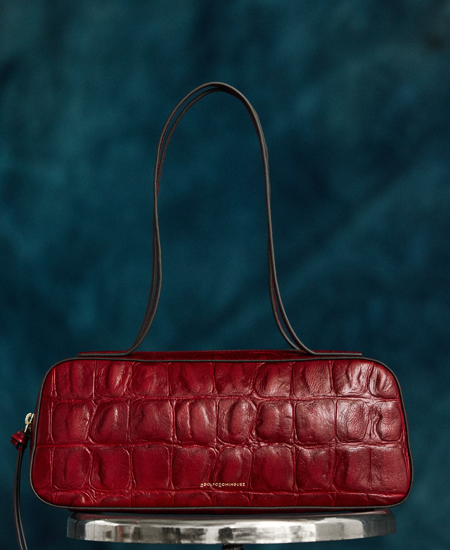 Mica croc-embossed bowling bag woman image number 4