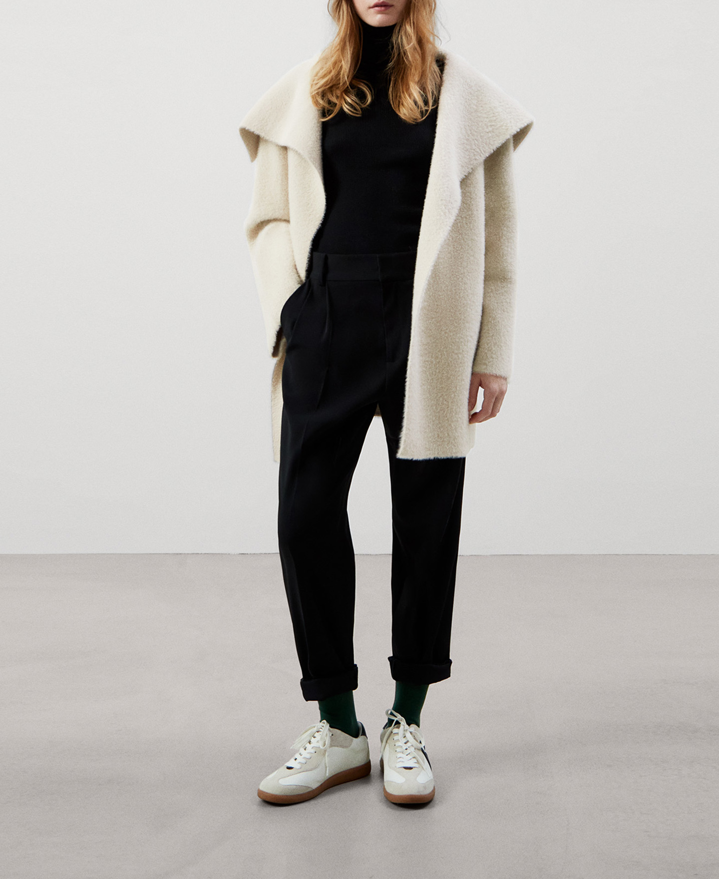 Oversize funnel collar jacket image number 1