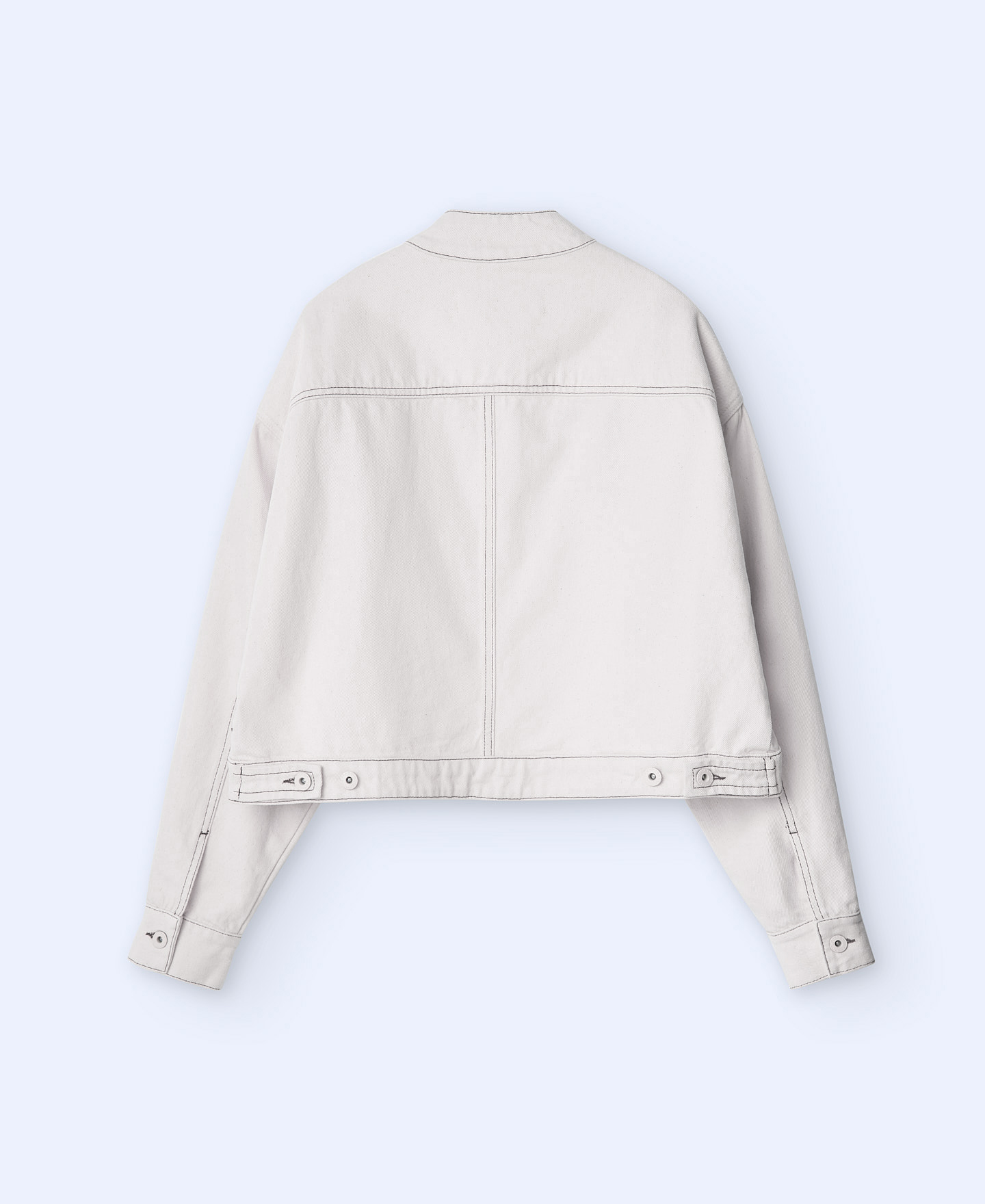 Funnel collar denim jacket image number 7