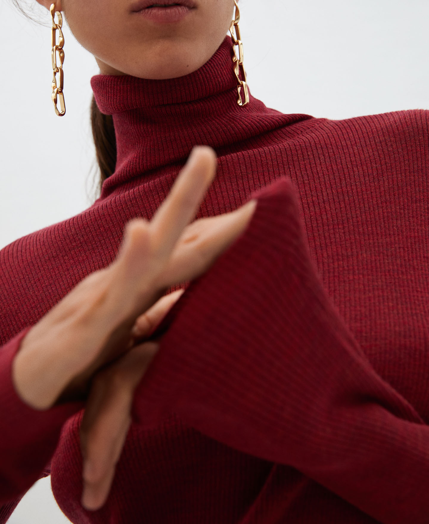 Jersey cuello vuelto en lana merino image number 3