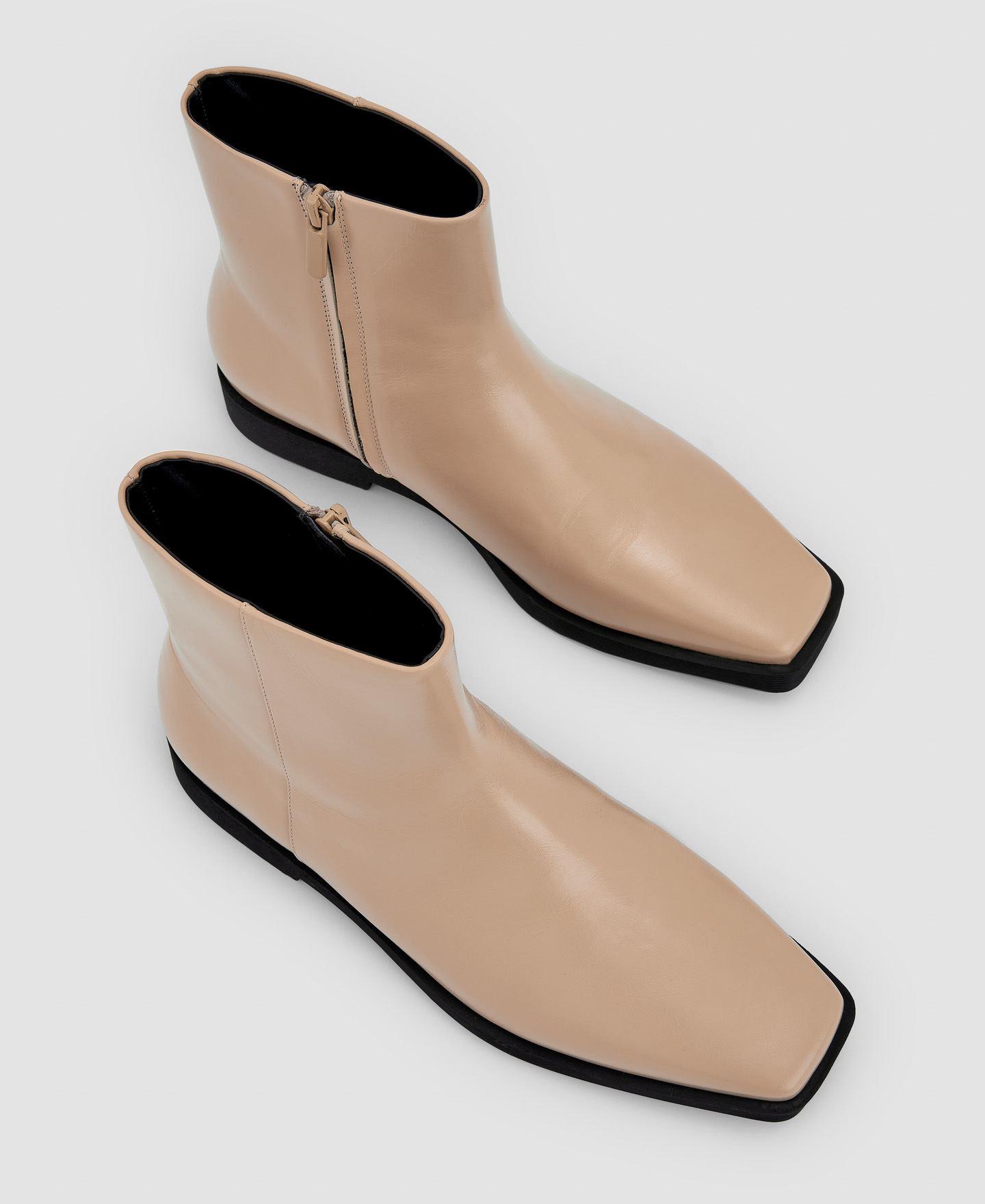 Minimalist leather ankle boots image number 1