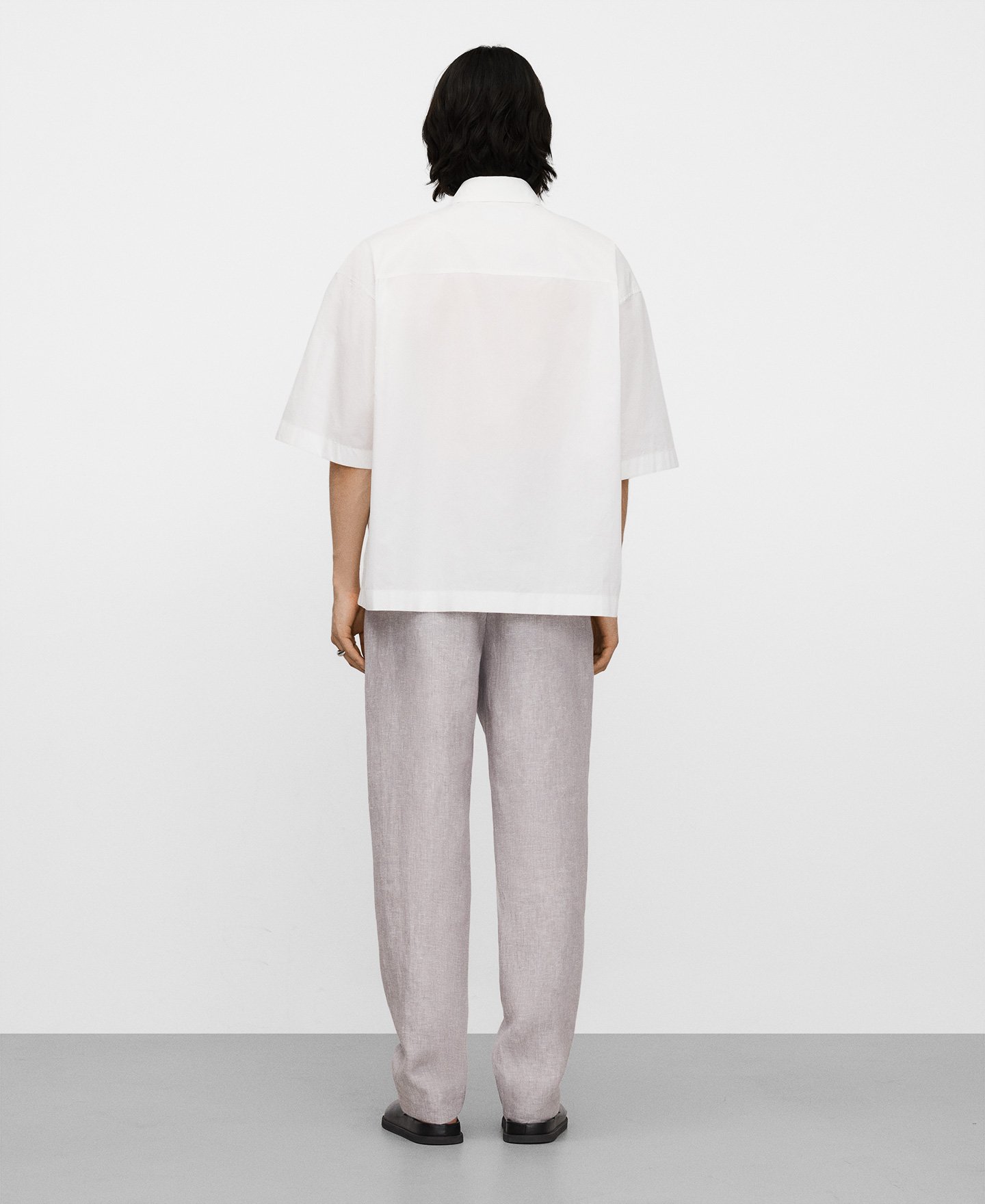 Embroidered relaxed fit shirt with fringe image number 2