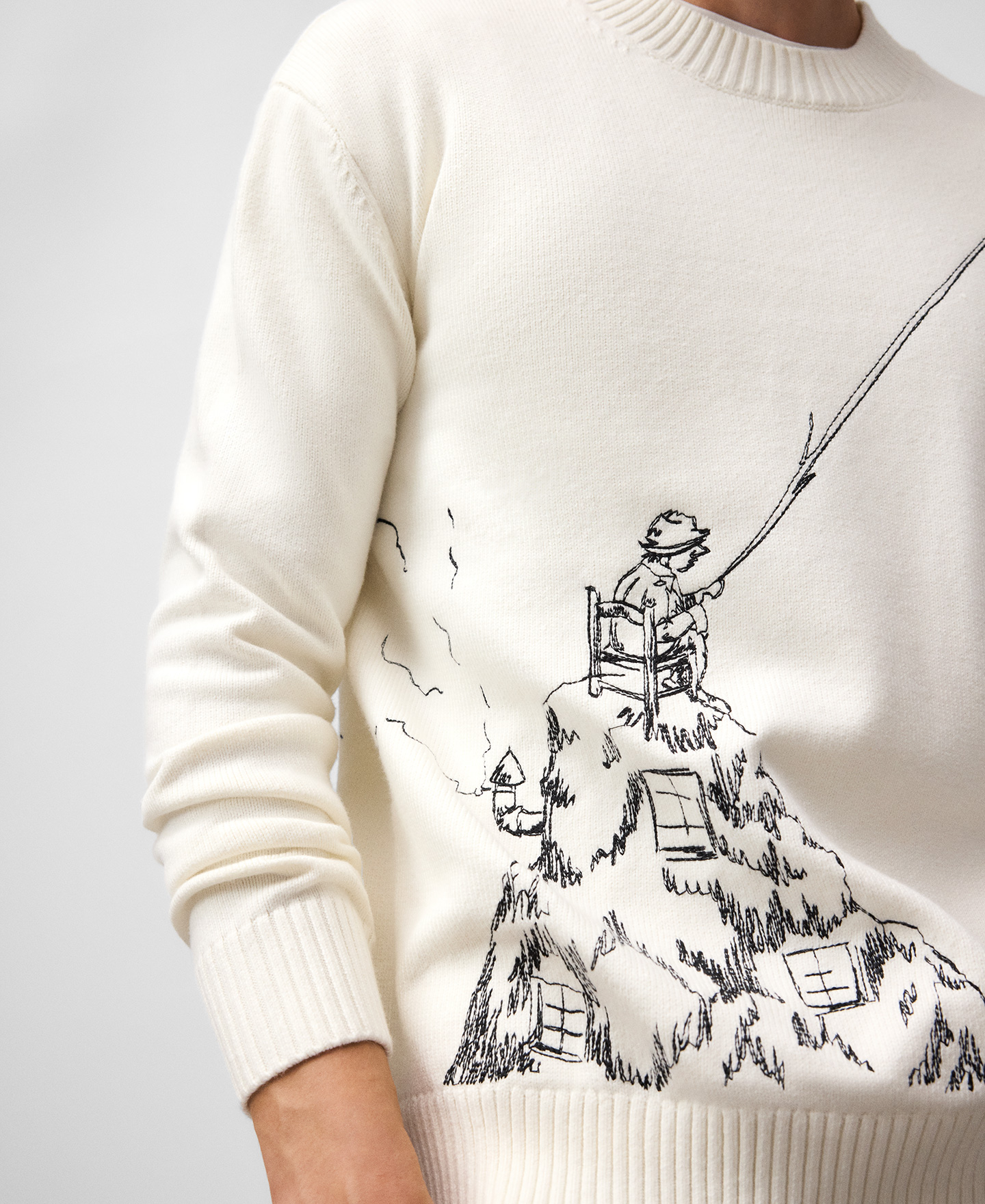 Embroidered sweater man image number 3