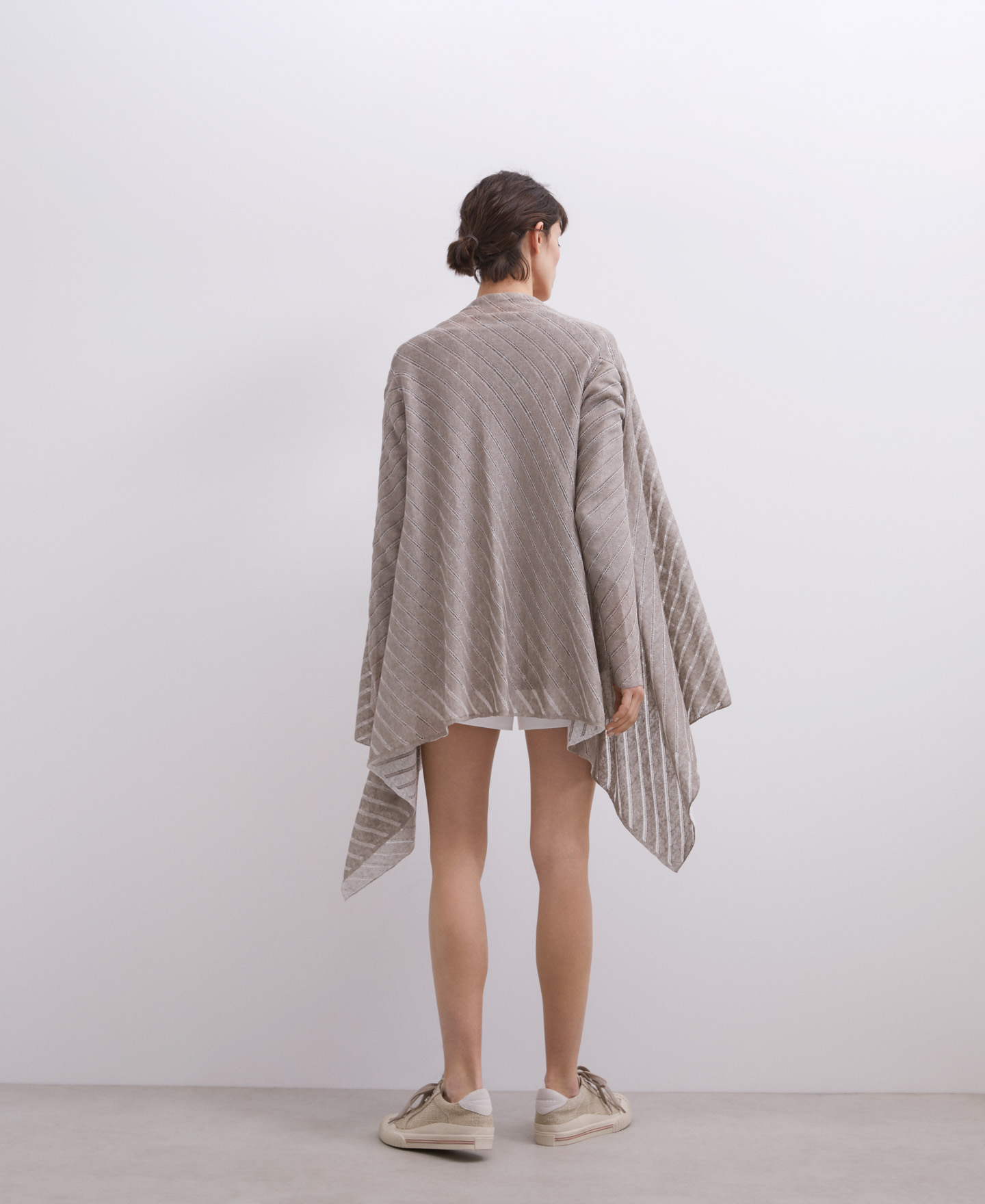 Linen and nylon knitted jacket image number 2