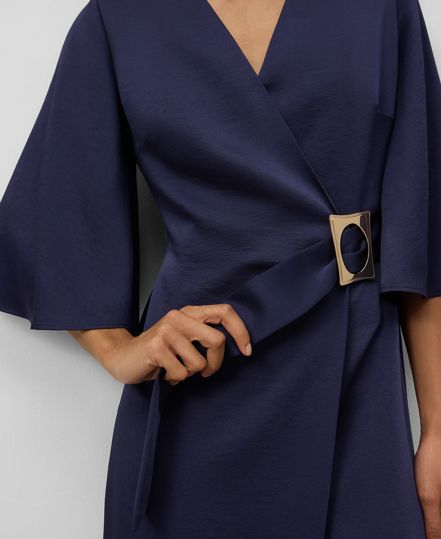 Navy blue long jumpsuit woman image number 3