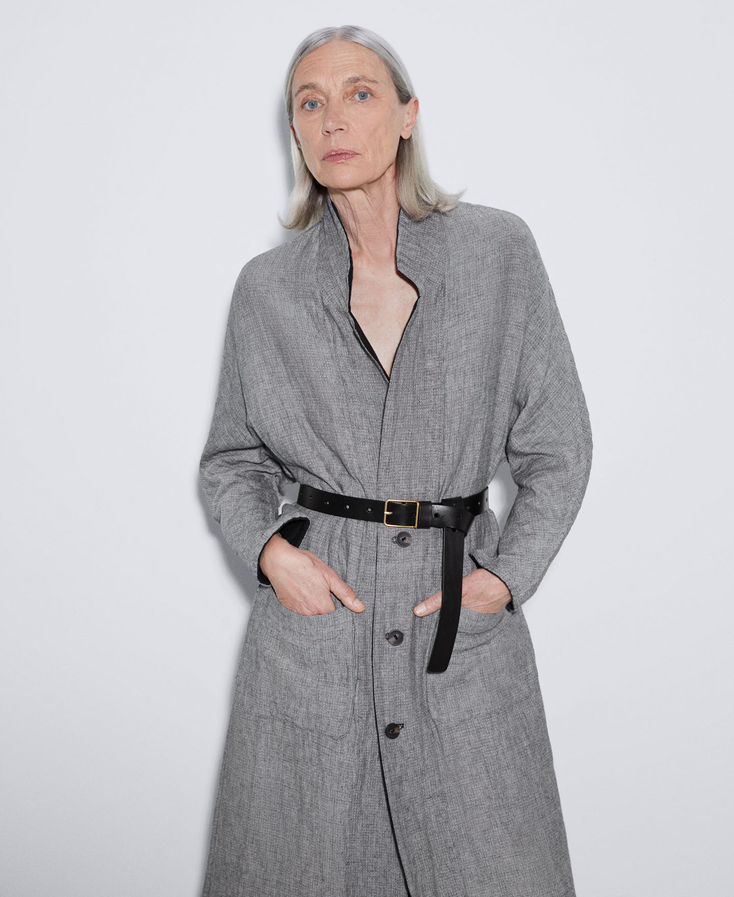 Morriña coat in cotton and linen image number 0