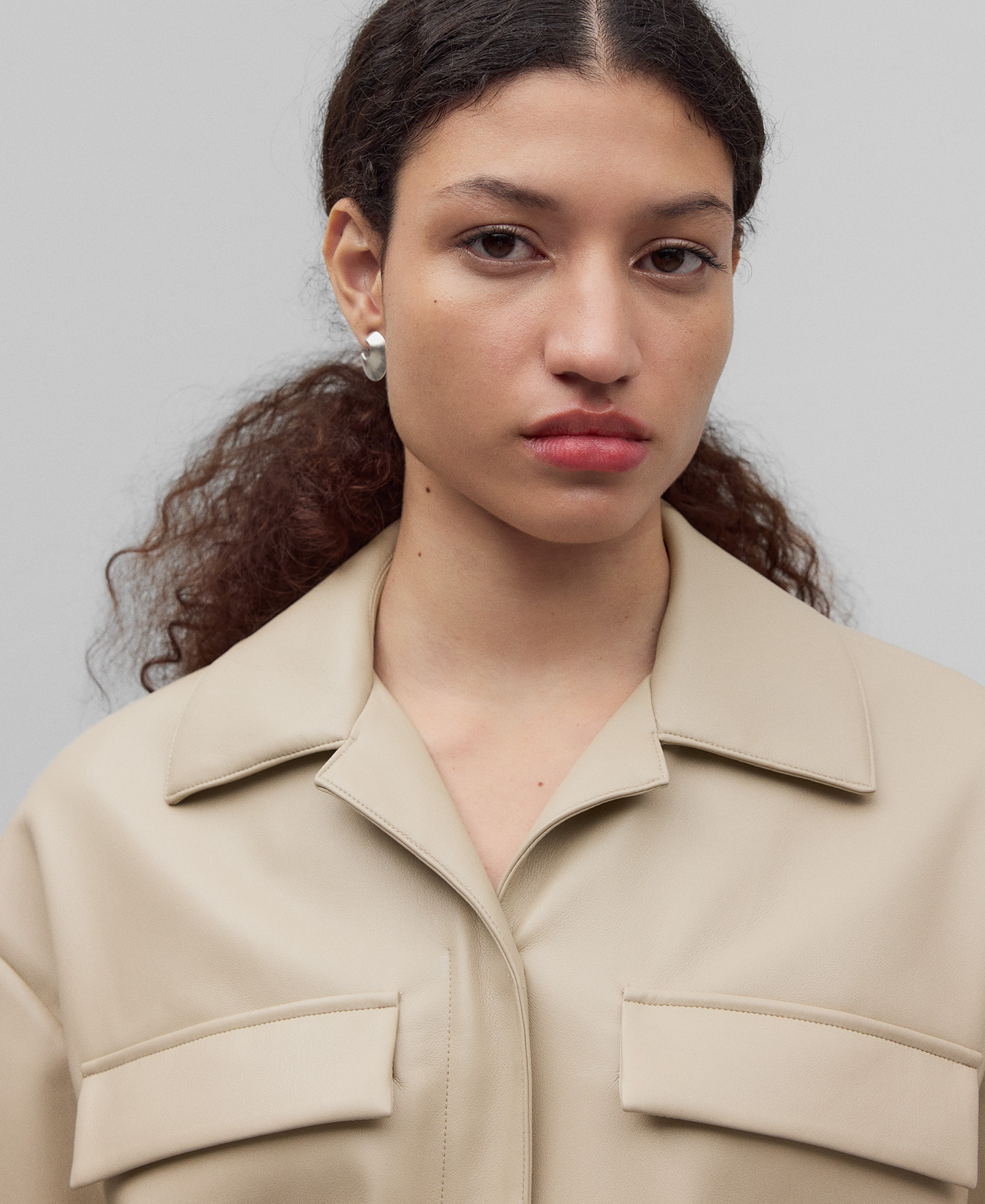 Sobrecamisa oversize Piel No Piel mujer image number 3