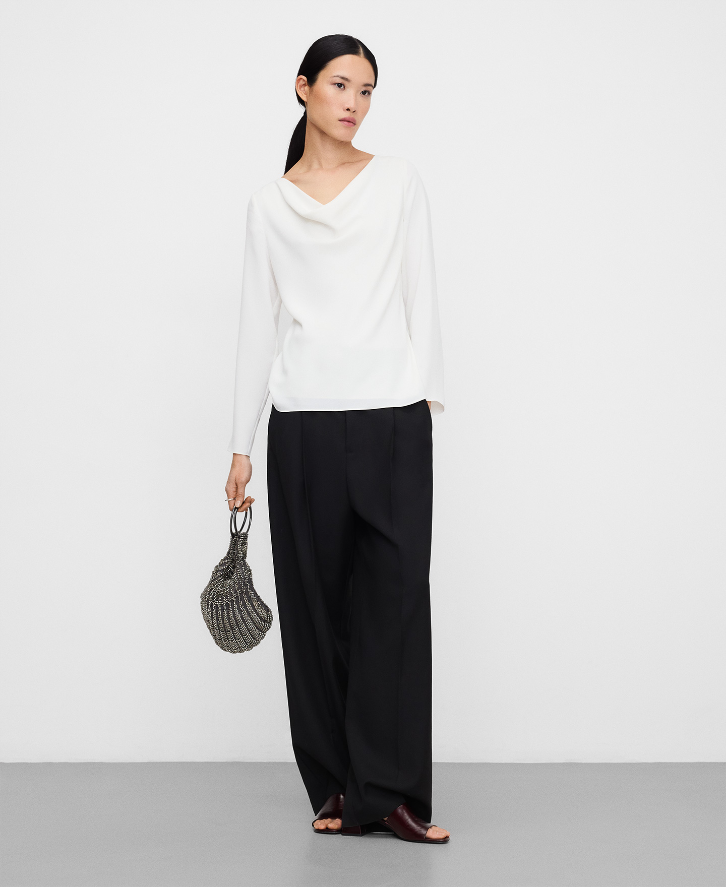 Top cuello drapeado image number 1