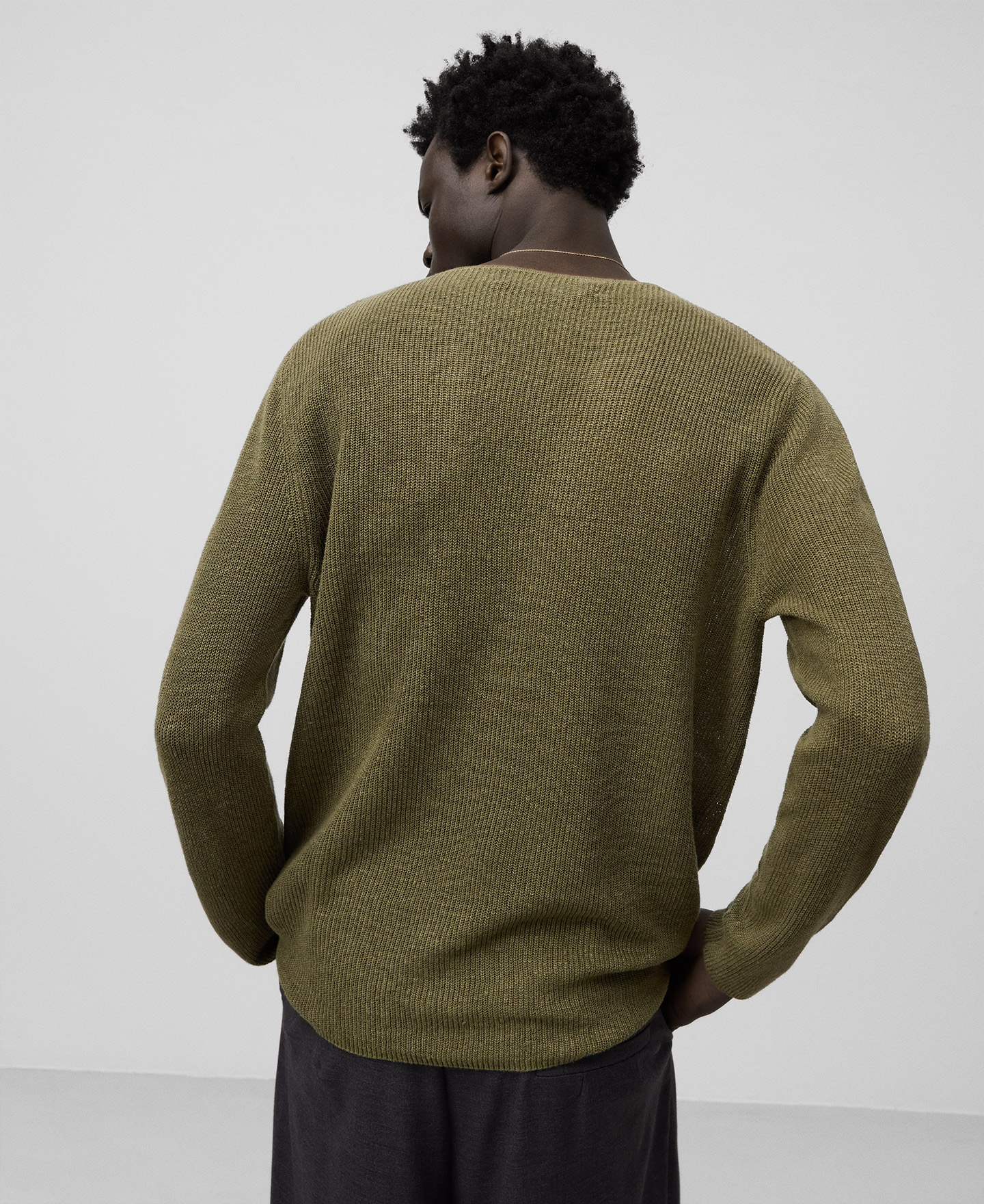 Jersey regular fit punto lino hombre image number 2