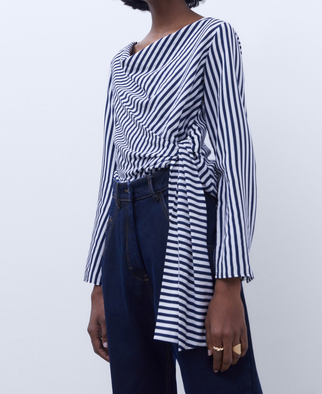 Draped neckline shirt image number 0