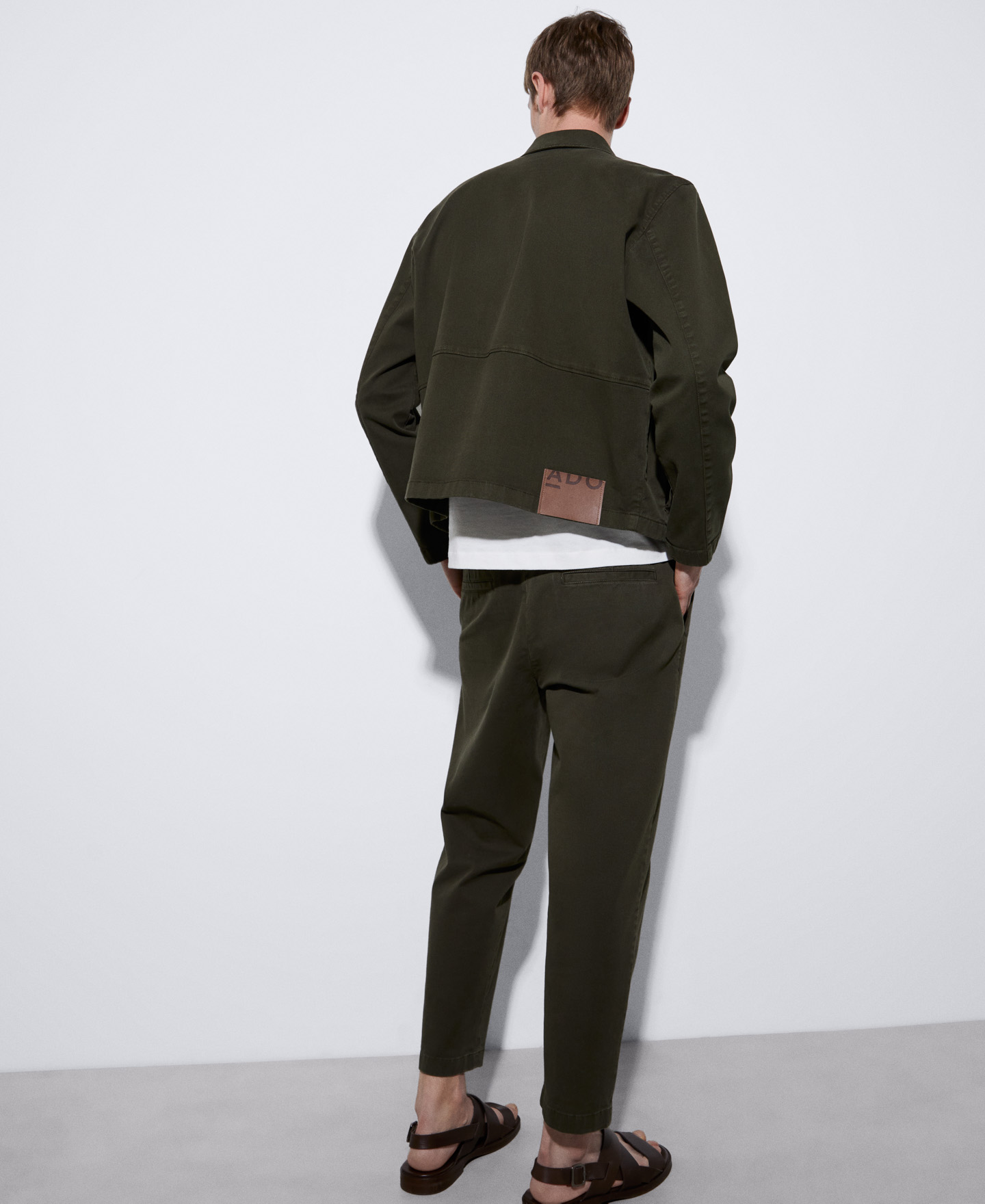 Cotton lapel collar jacket image number 2