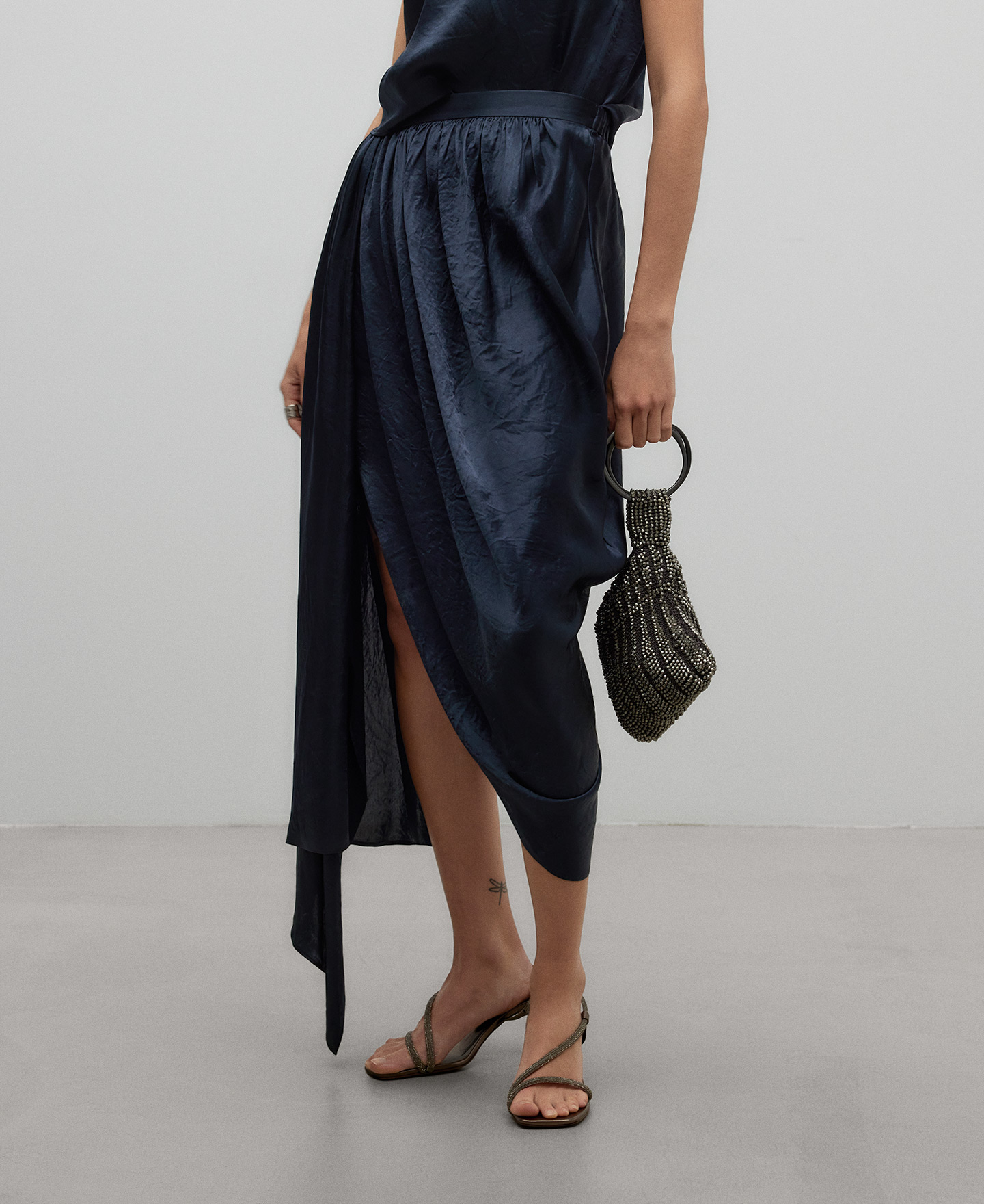 Gathered pencil skirt woman image number 0