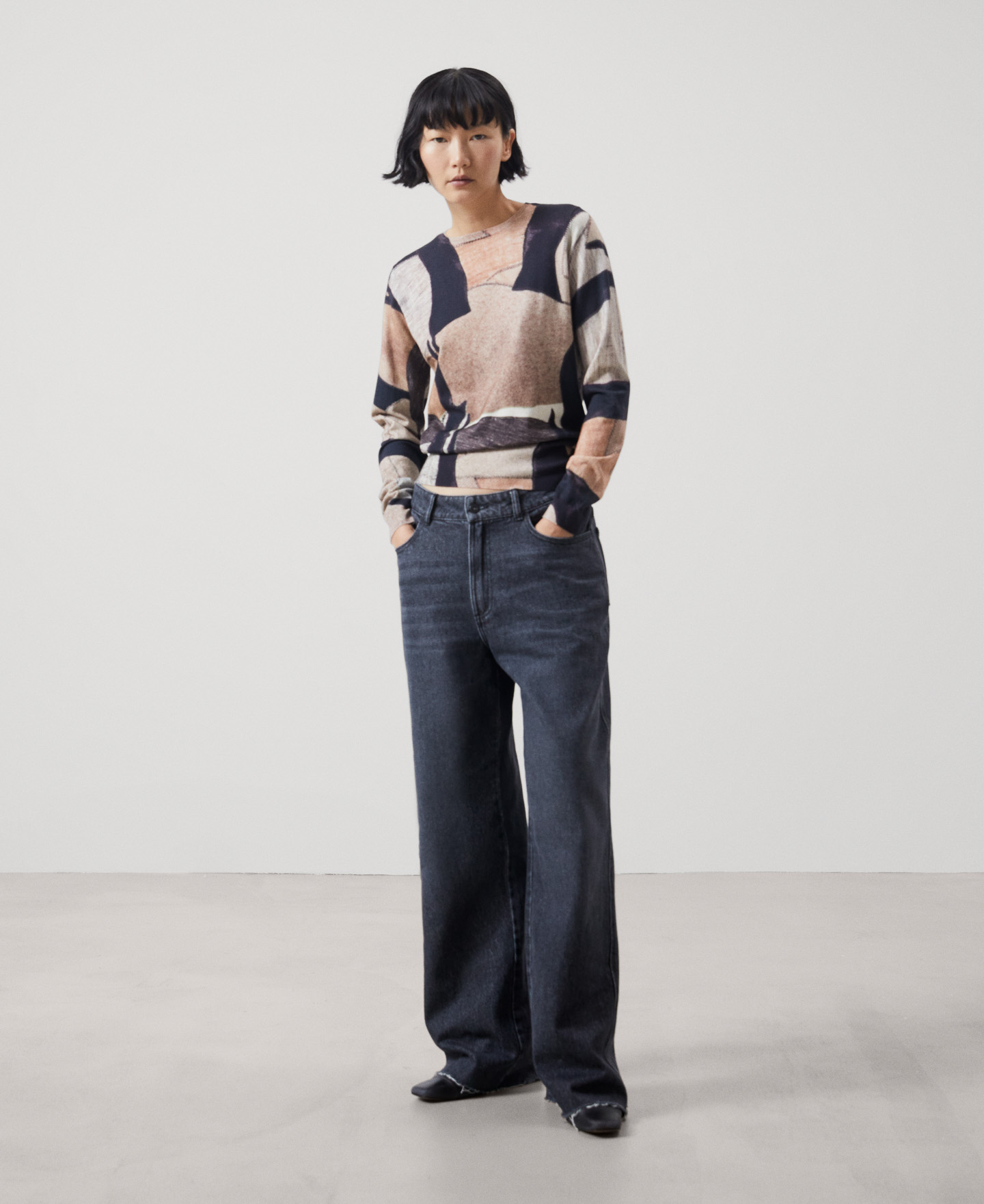 Viscose and nylon sweater image number 1