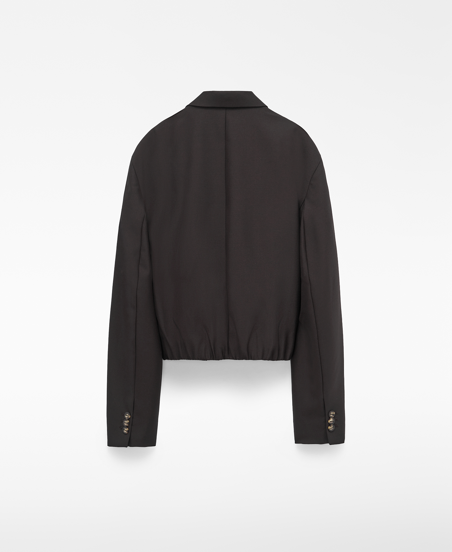 Short tailored blazer with elastic hem image number 7