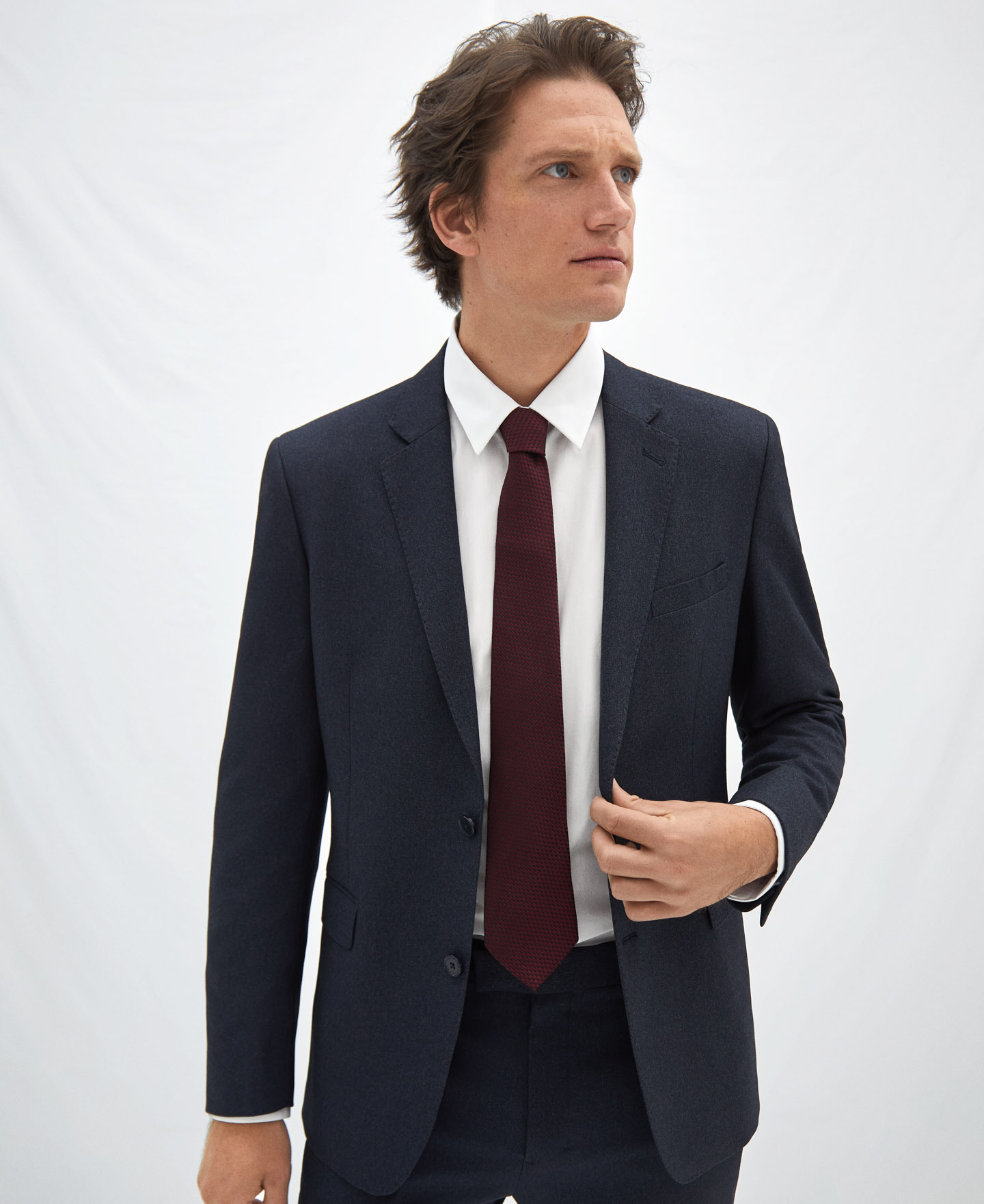 Bicolour silk tie image number 3