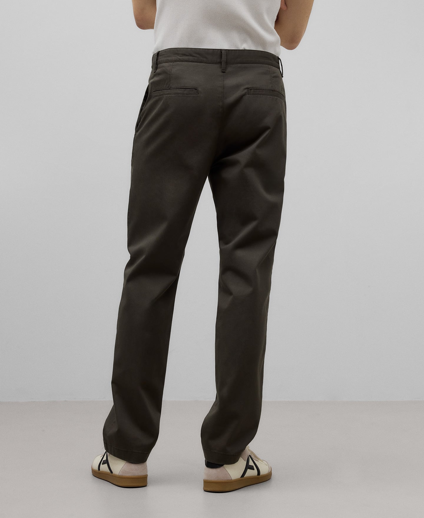 Cotton twill chino trousers man image number 2