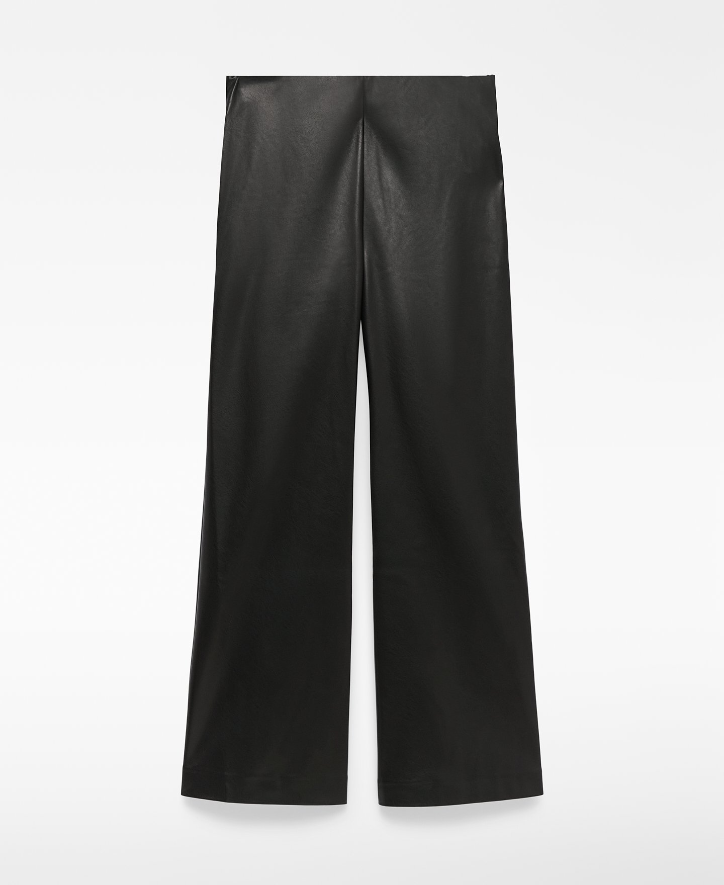 Leather-Non-Leather flare trousers woman image number 4