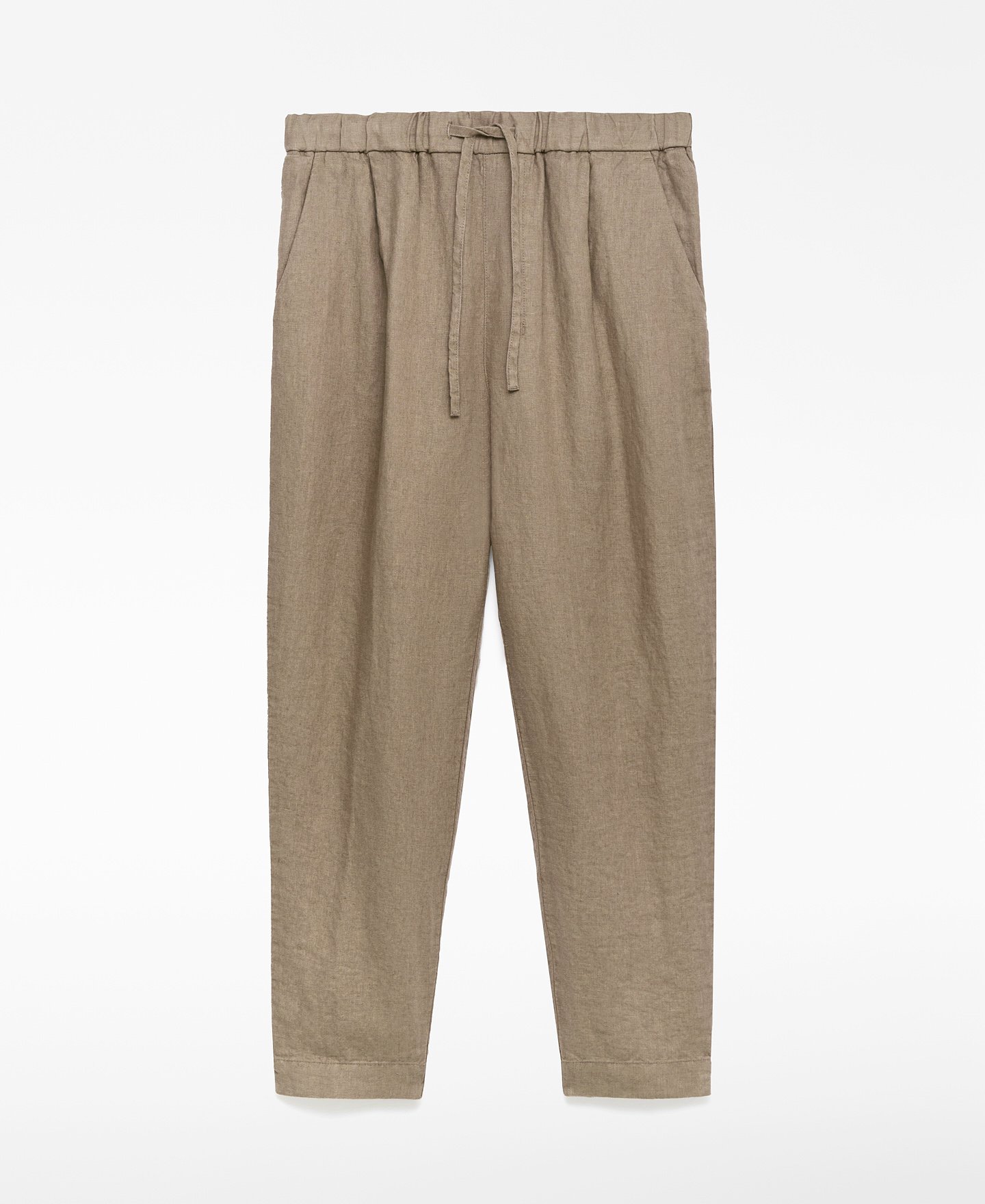 Linen jogger trousers man image number 4