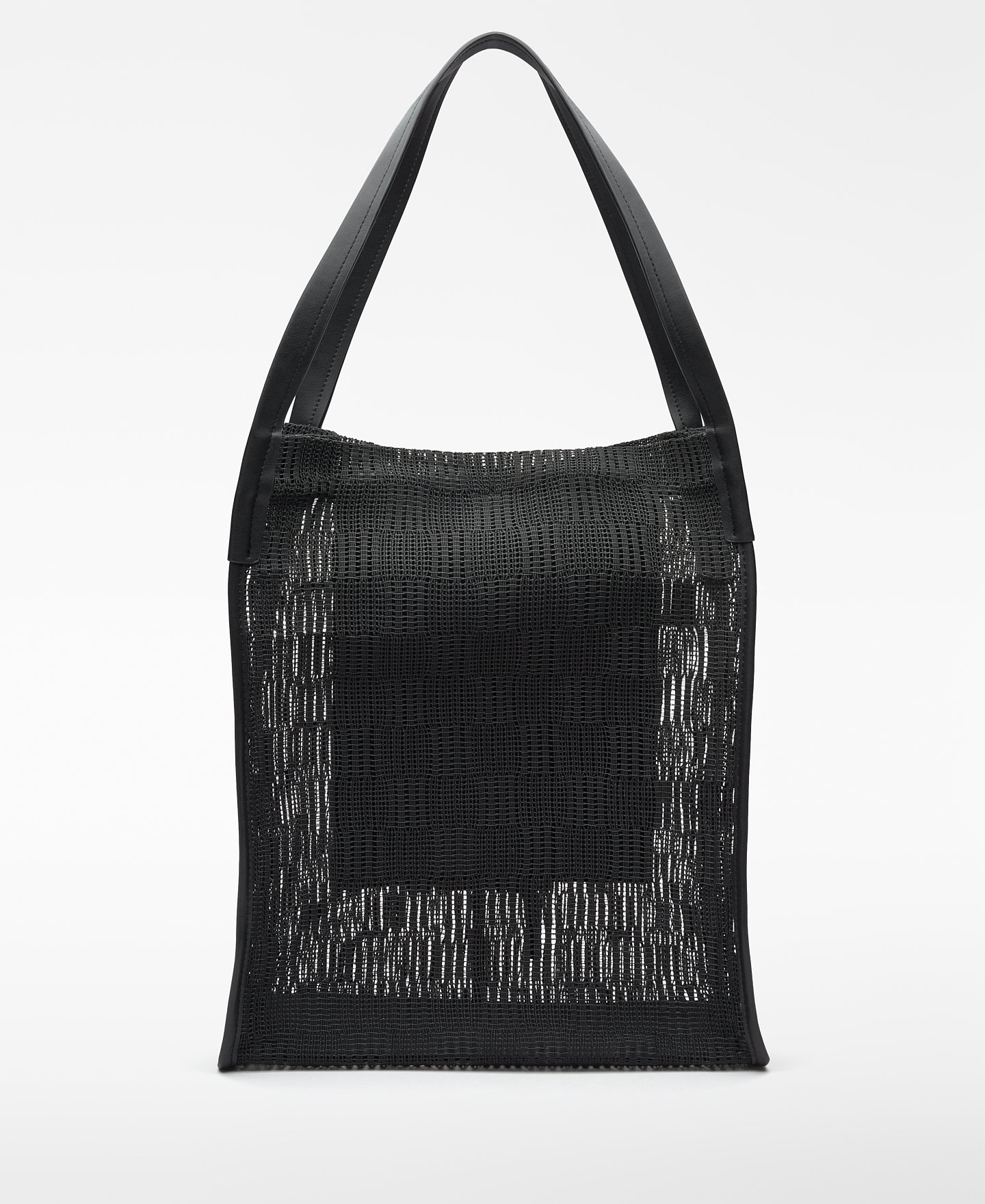 Vertical mesh shopper bag image number 1
