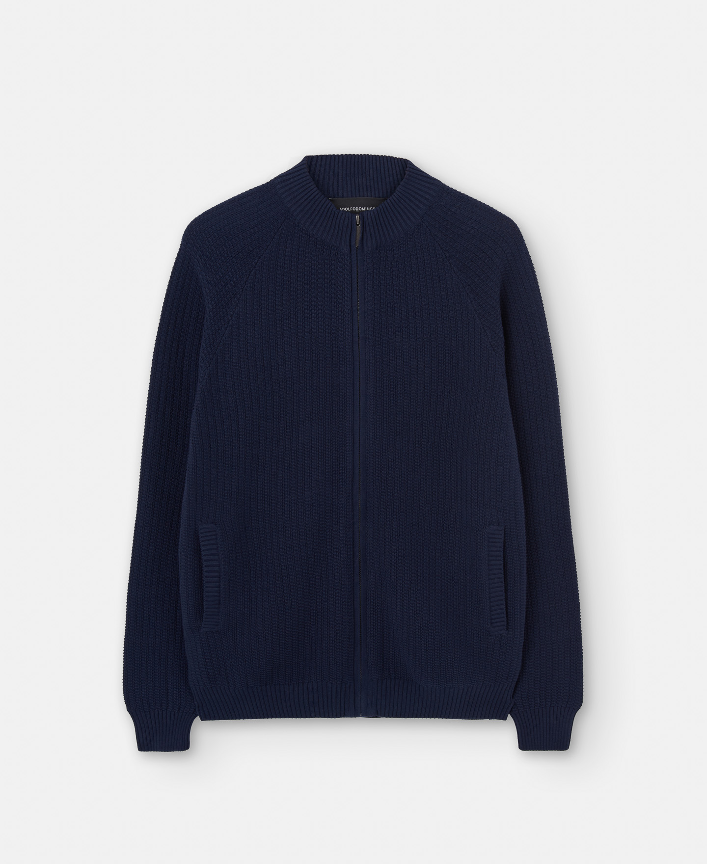 crew neck jacket with central zip image number 4