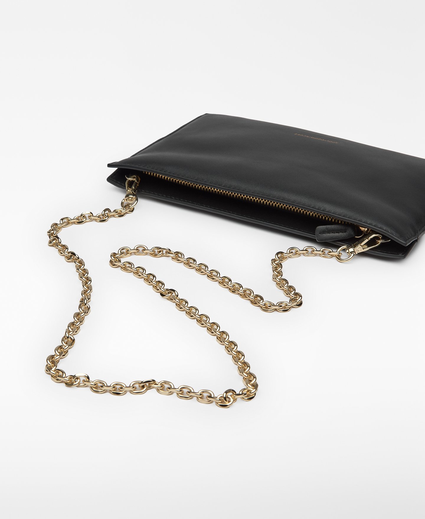 Leather padded clutch woman image number 1