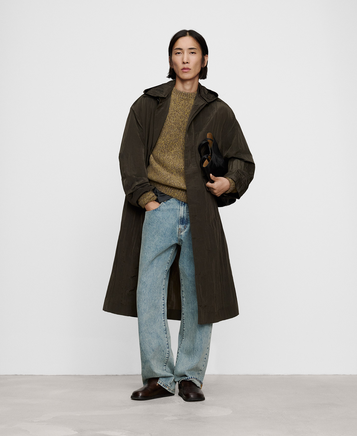Hooded technical trench coat image number 1