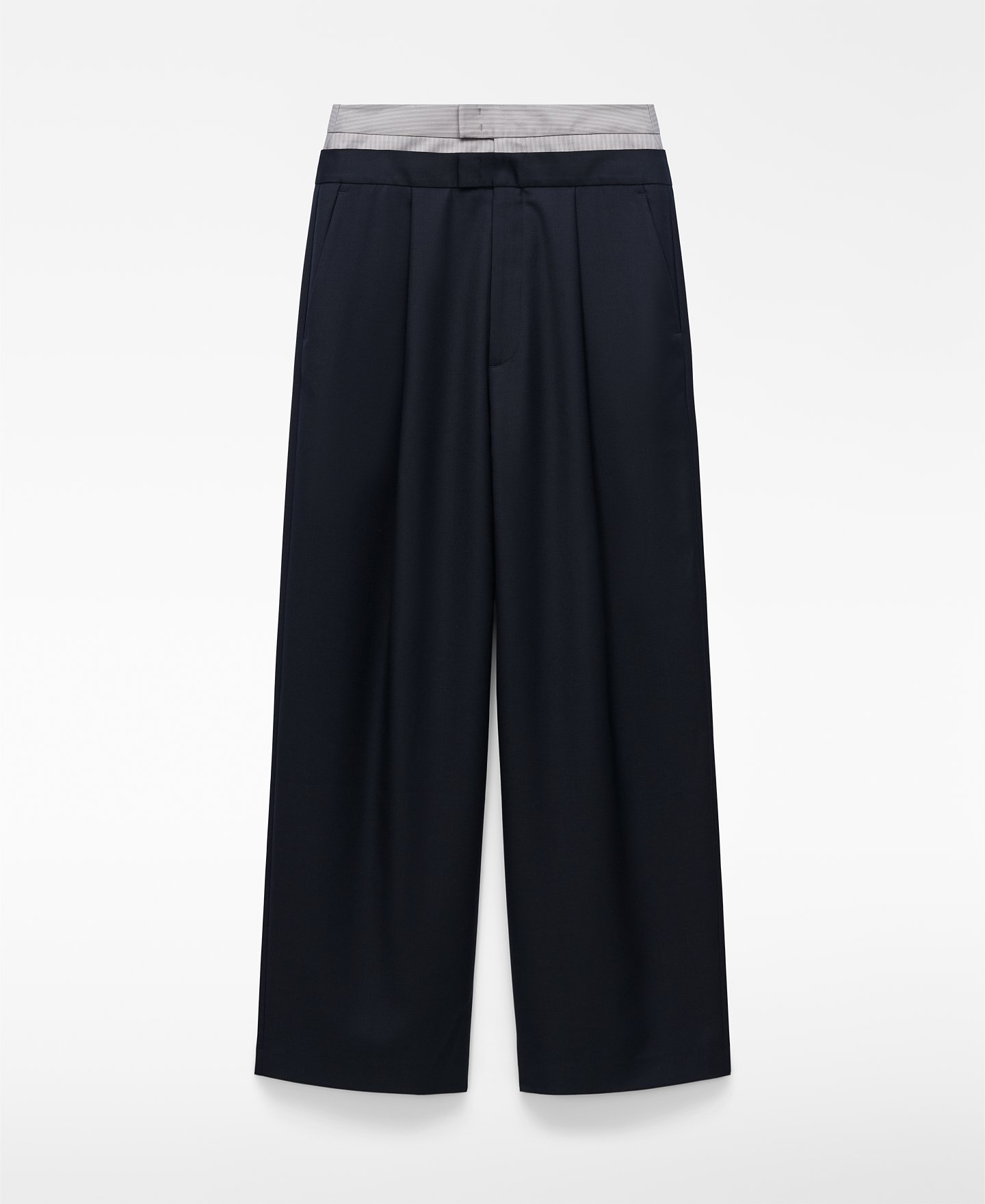 Double-waistband pleated trousers woman image number 4