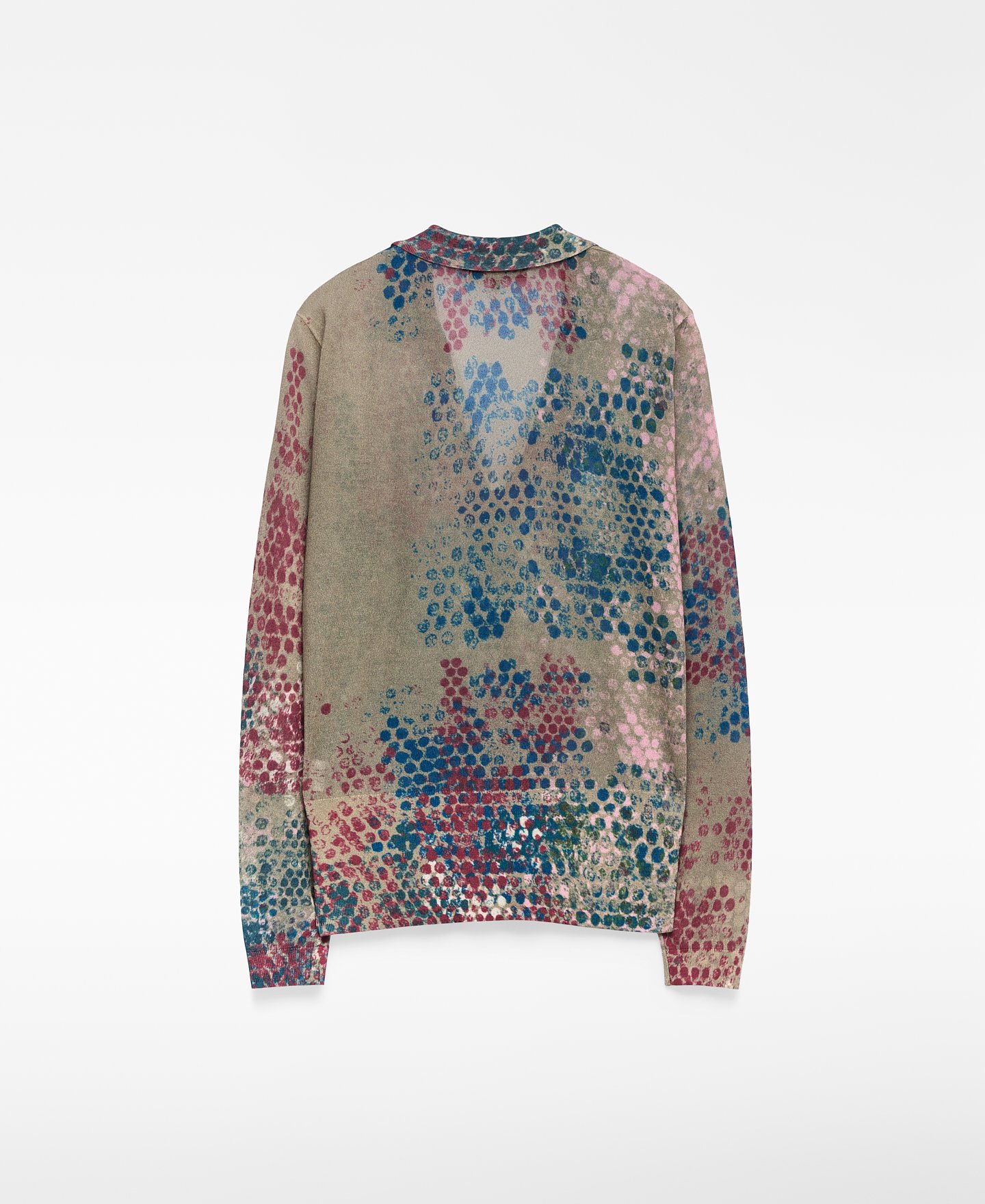 Jersey estampado cuello polo mujer image number 5