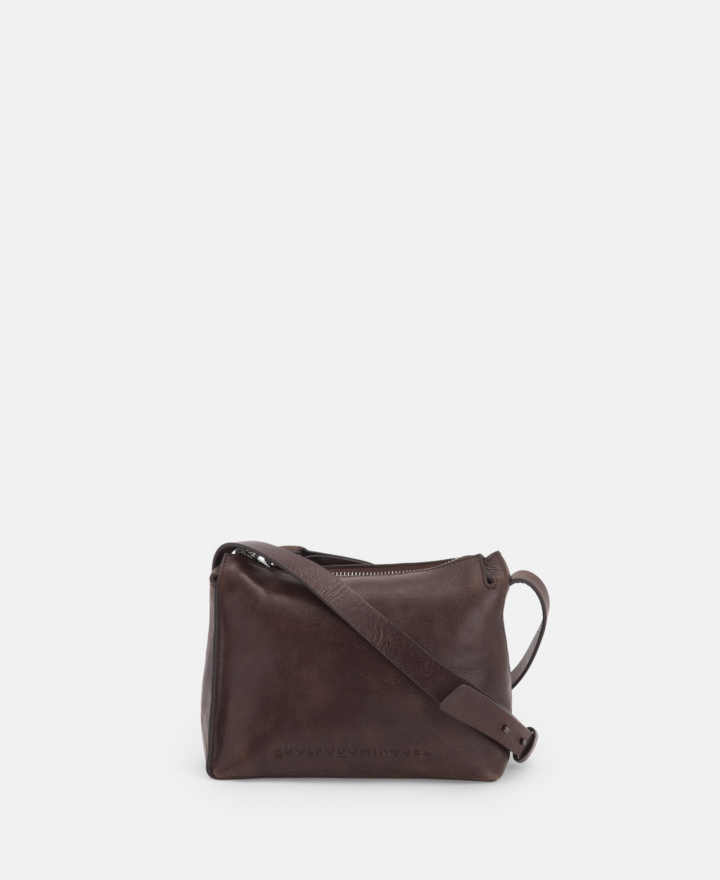 Irregular volume leather shoulder bag image number 0