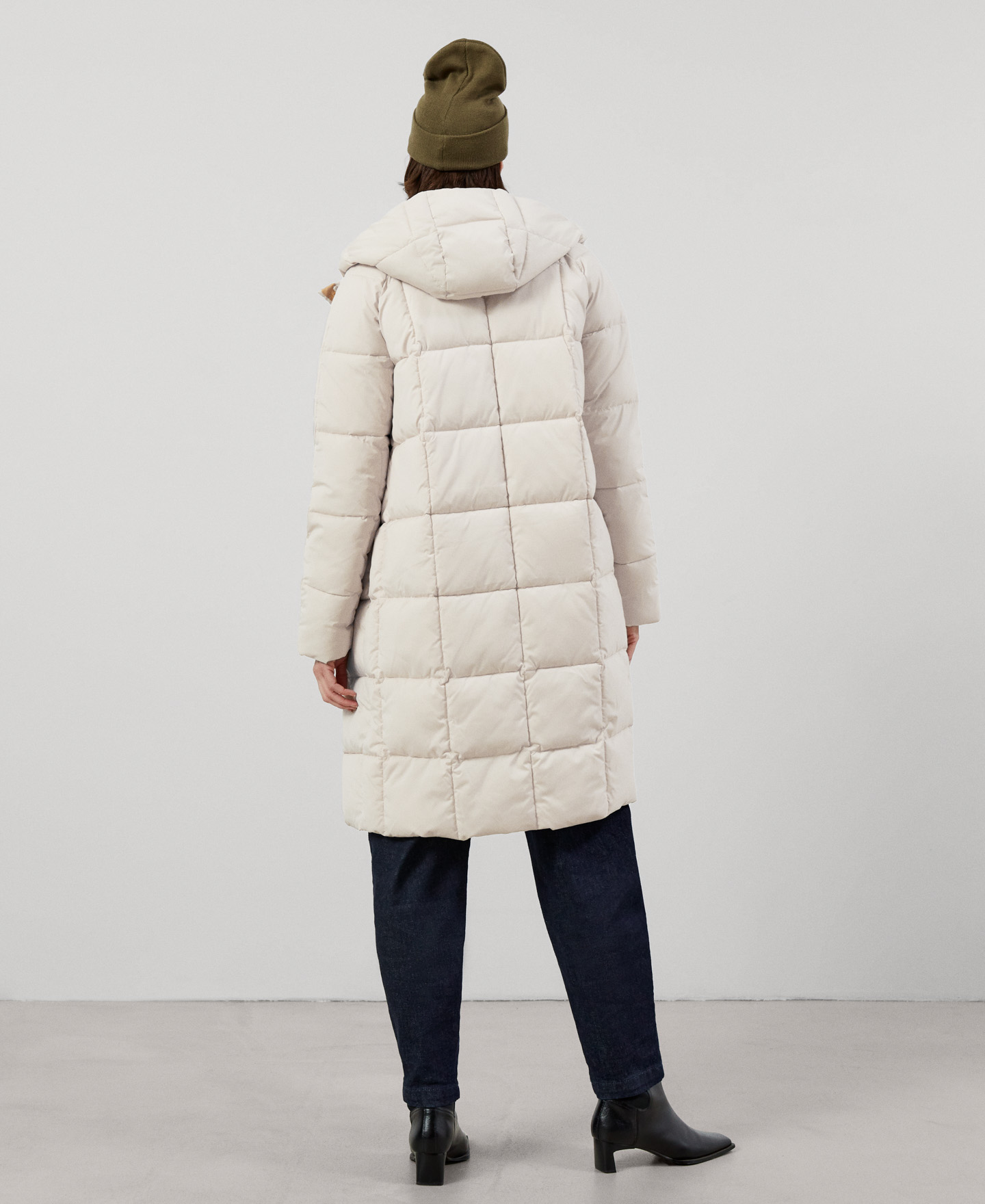 Recycled nylon padded long coat image number 2