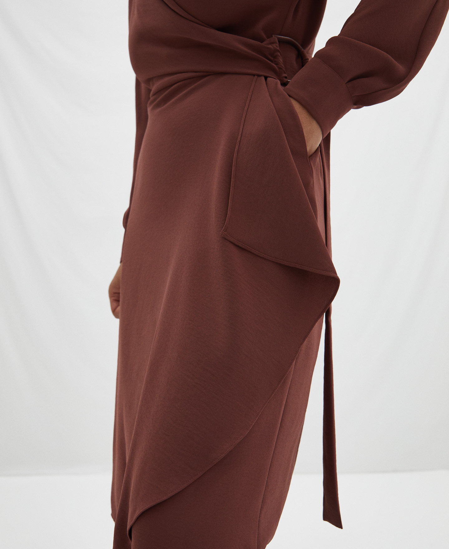 Wrap-around dress with side lacing image number 3