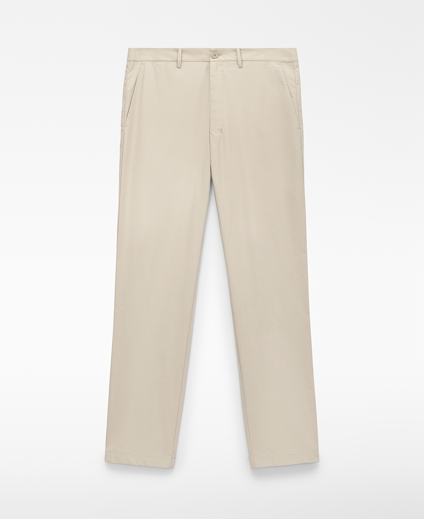 Pantalon droit en popeline de coton image number 4