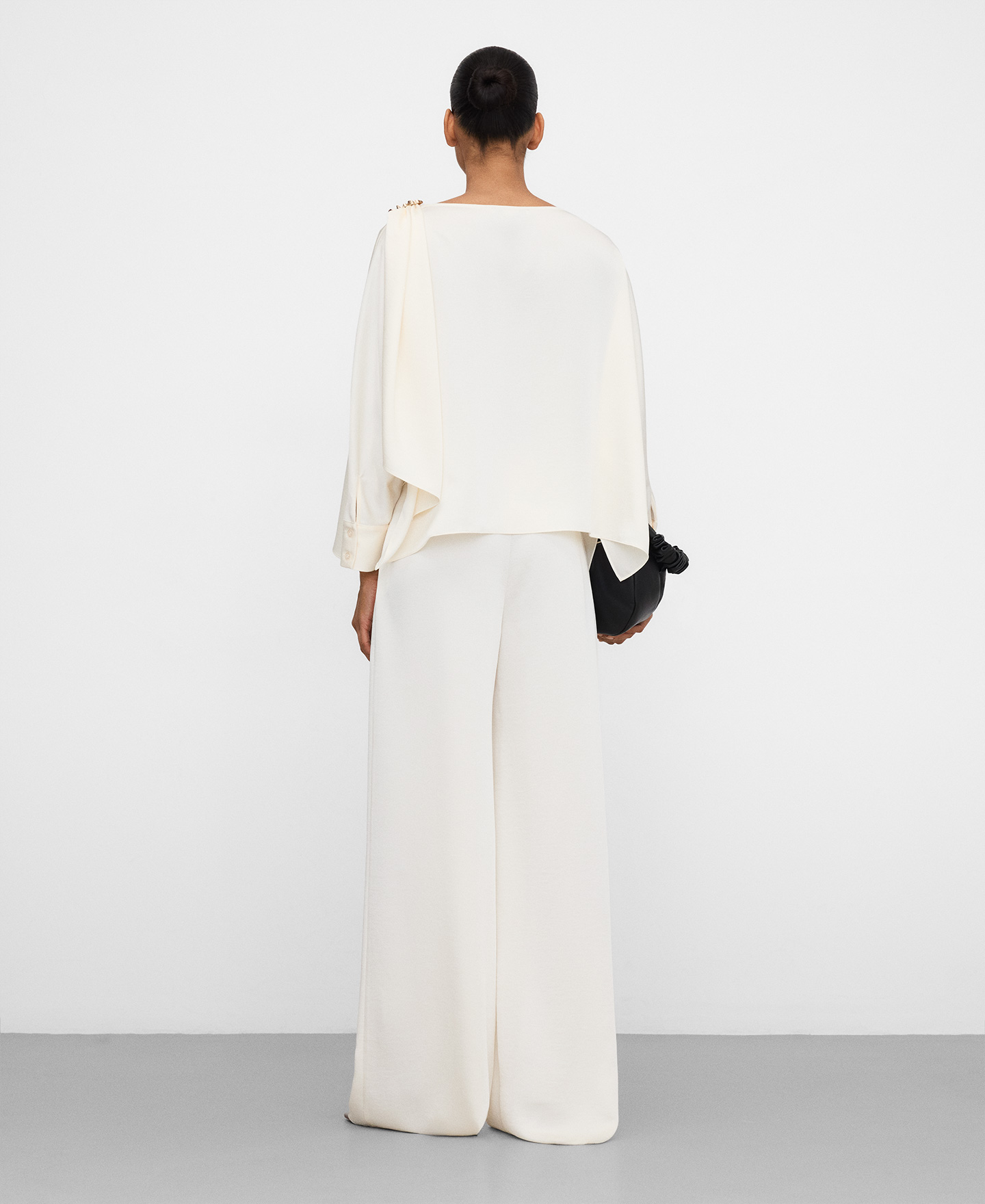 Satin palazzo trousers image number 2