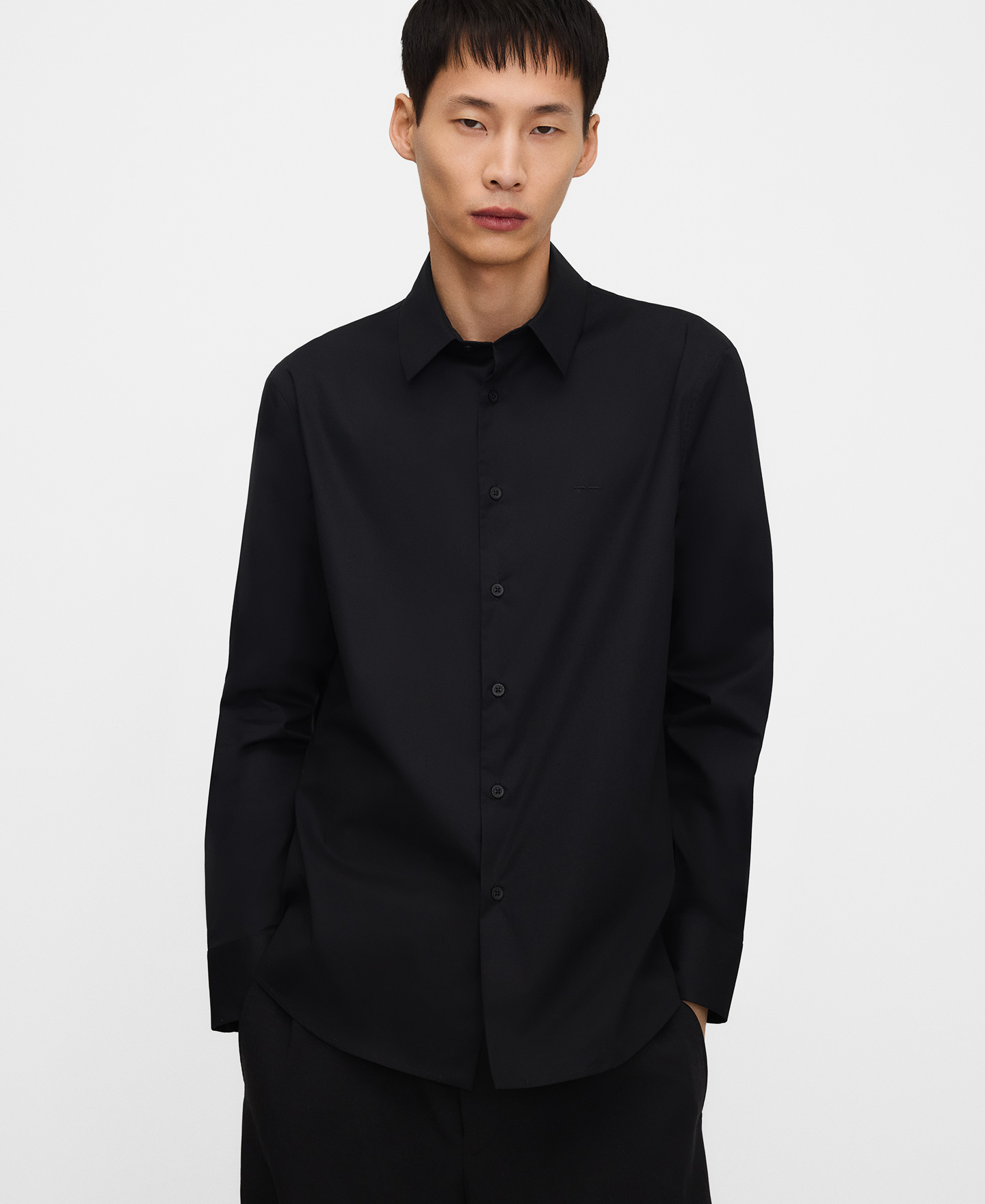 Slim fit cotton shirt image number 0