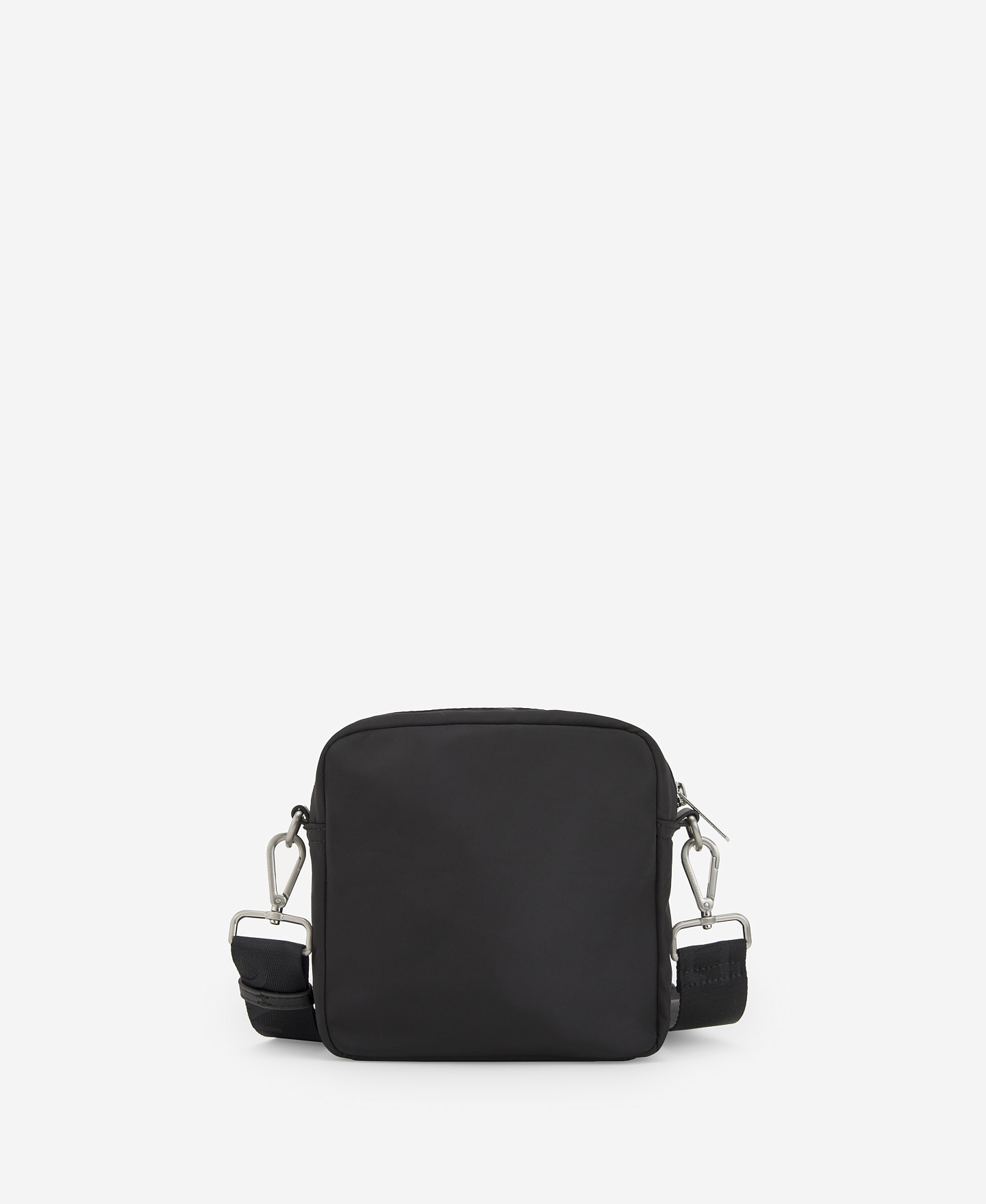 Recycled polyester black shoulder bag image number 1