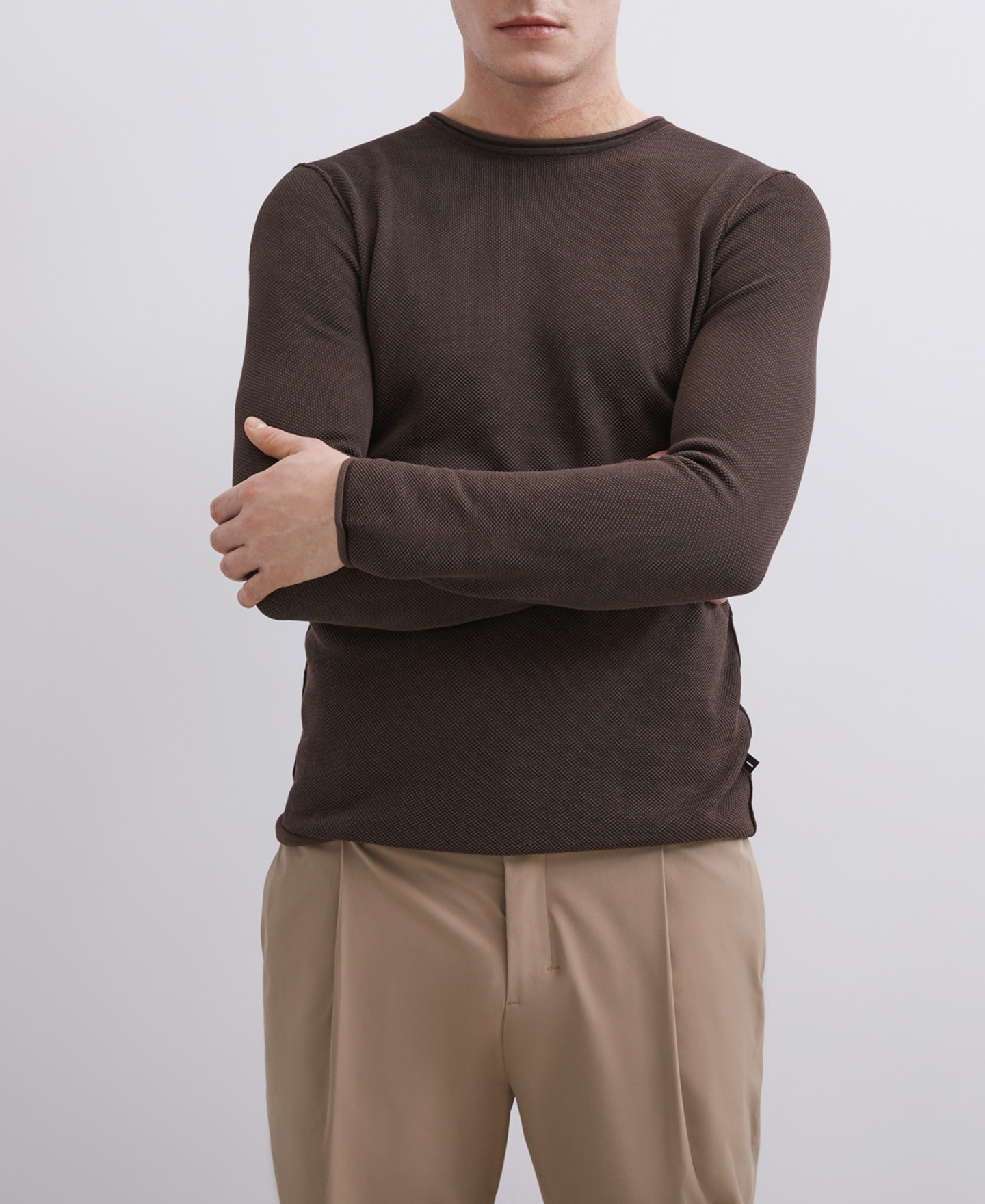 Viscose and cotton knitted T-shirt image number 1